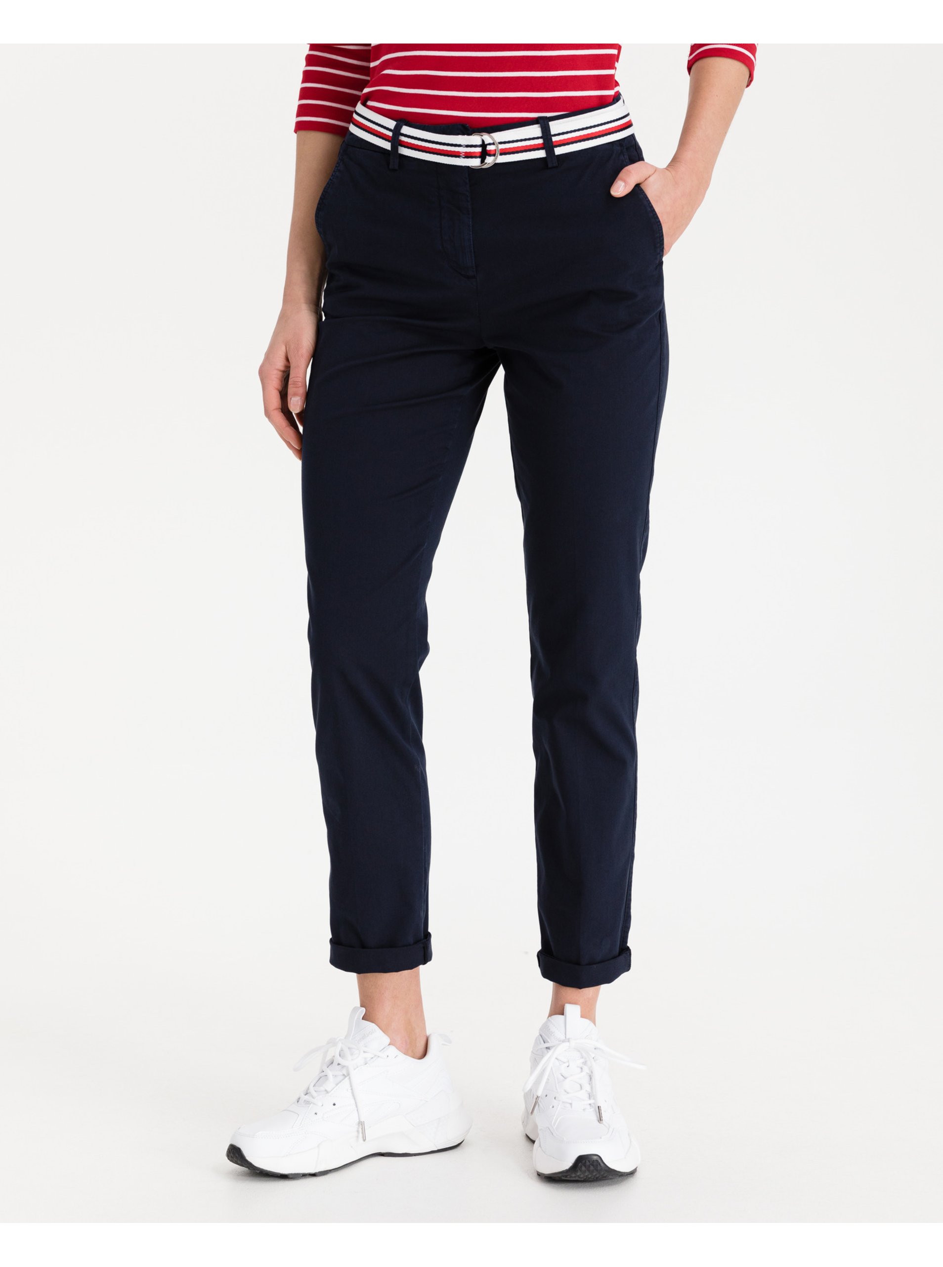 Dark blue Ladies Chino Trousers Tommy Hilfiger - Women