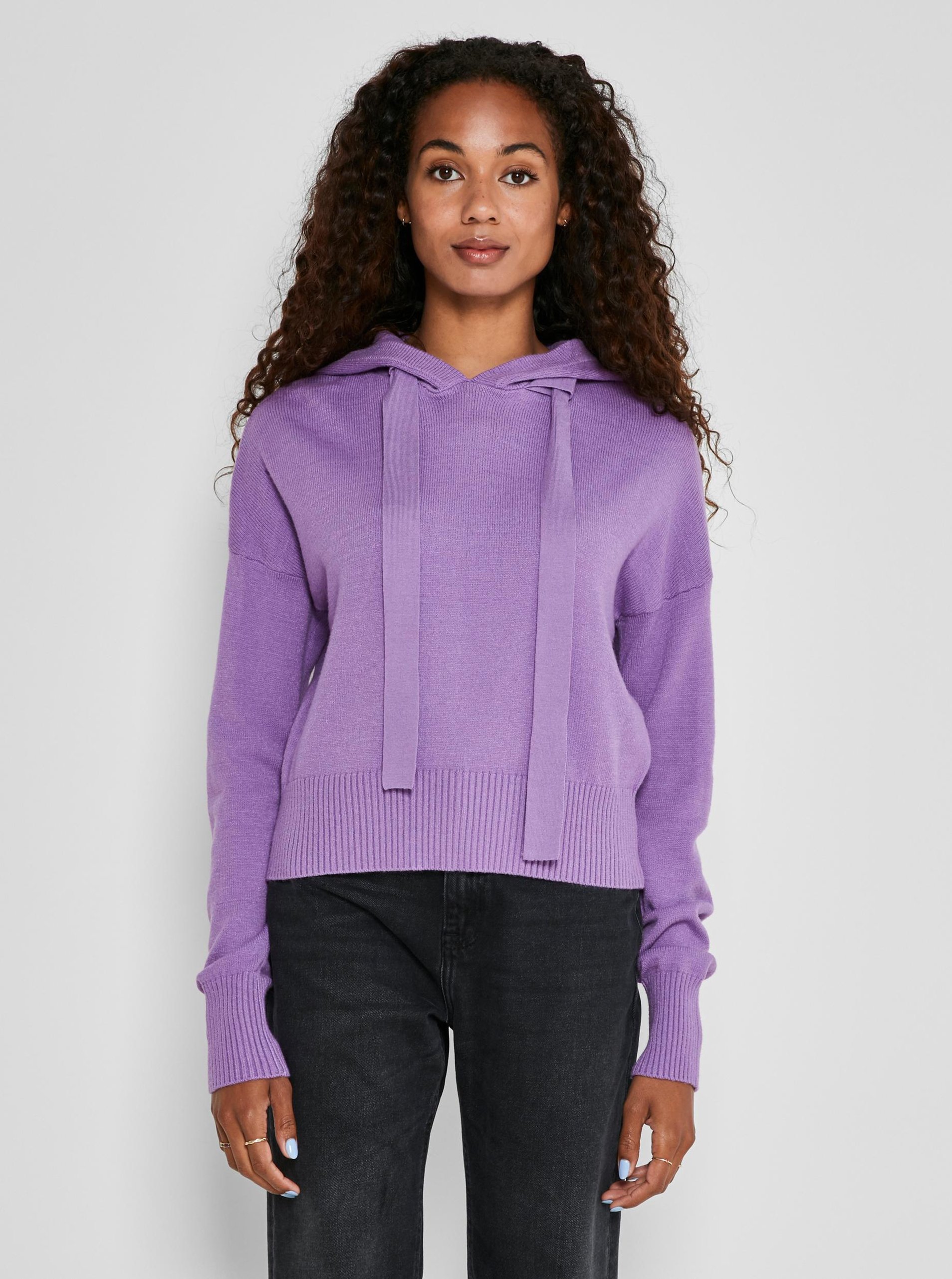 Purple Hooded Sweater Noisy May Ship - Women