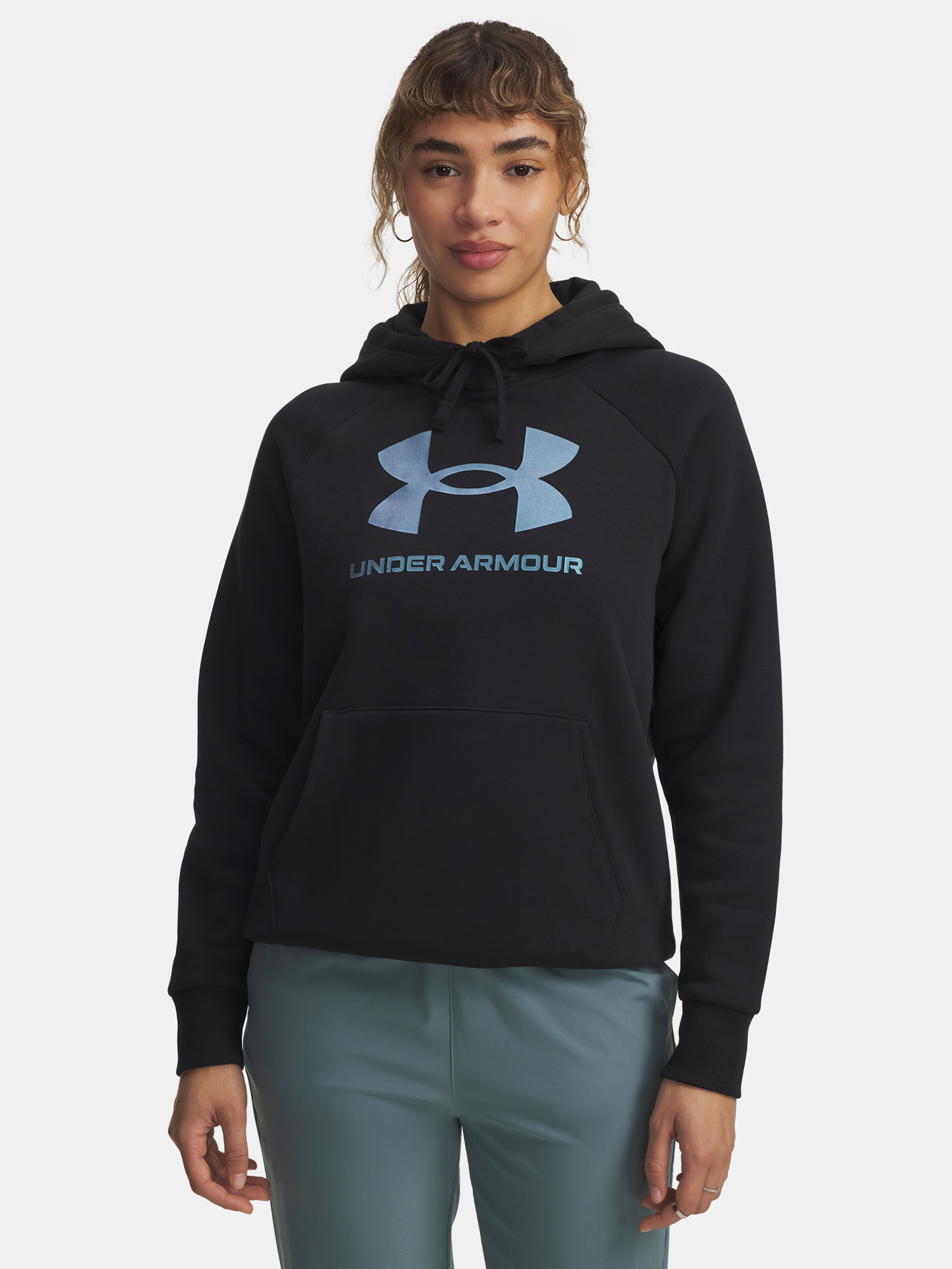 Women&#039;s sweatshirt Under Armour UA Rival Flc Shimmer Hdy-BLK - Women&#039;s