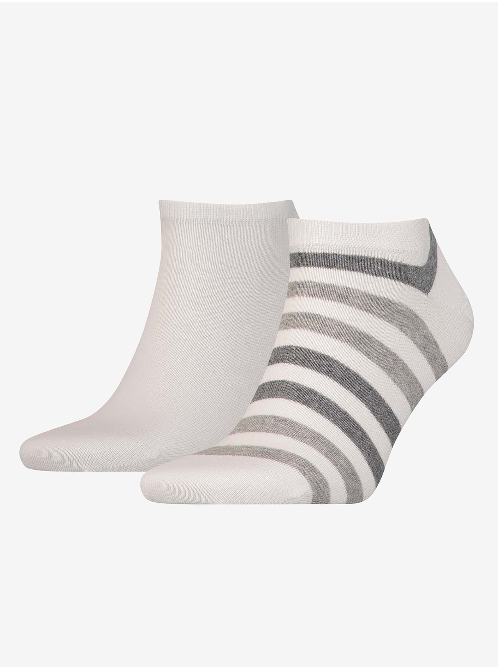 Levně Sada dvou párů pánských ponožek v bílé barvě Tommy Hilfiger Underwe - Pánské