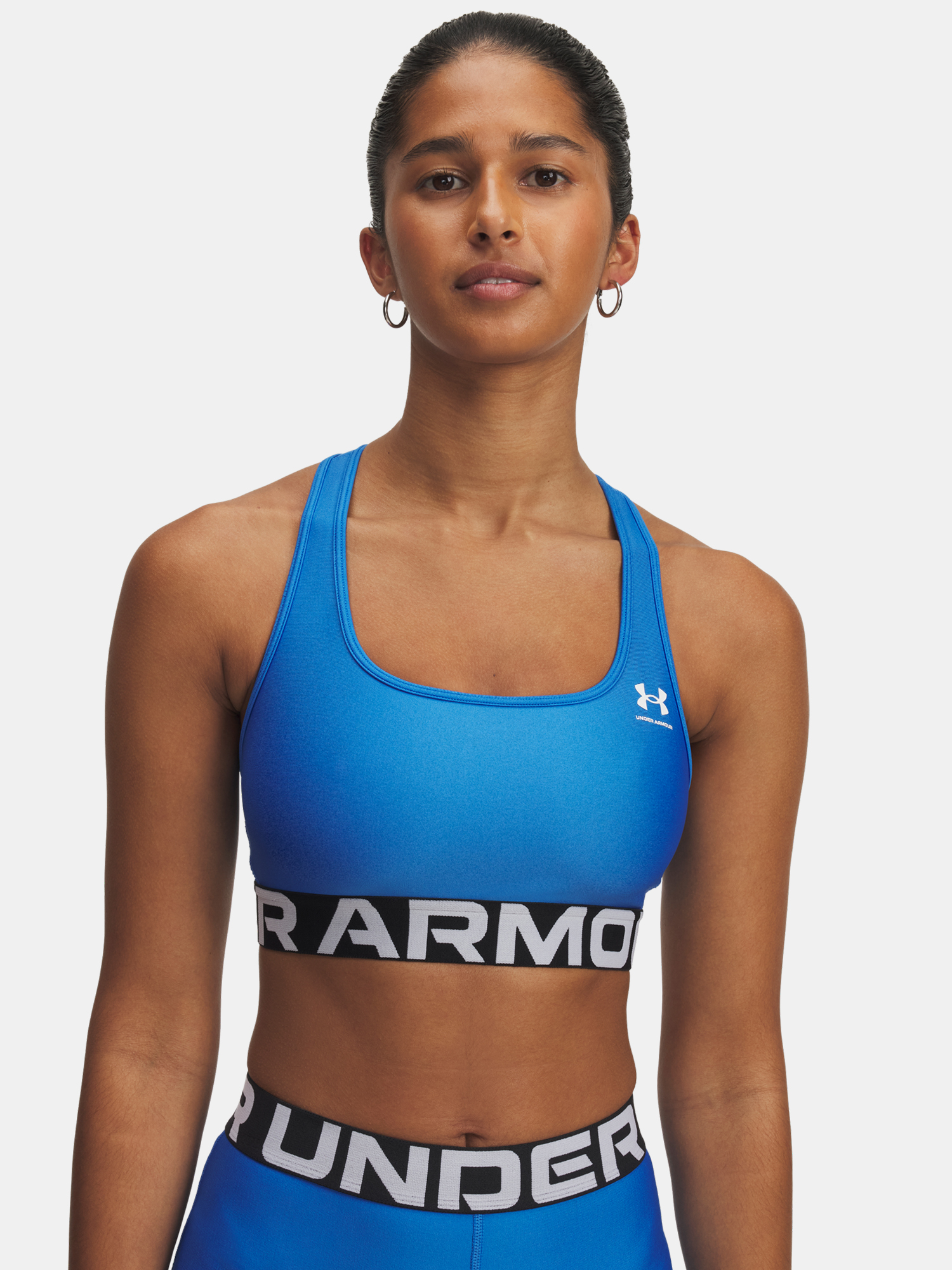 Womens bra Under Armour UA HG Mid Branded-BLU - Womens
