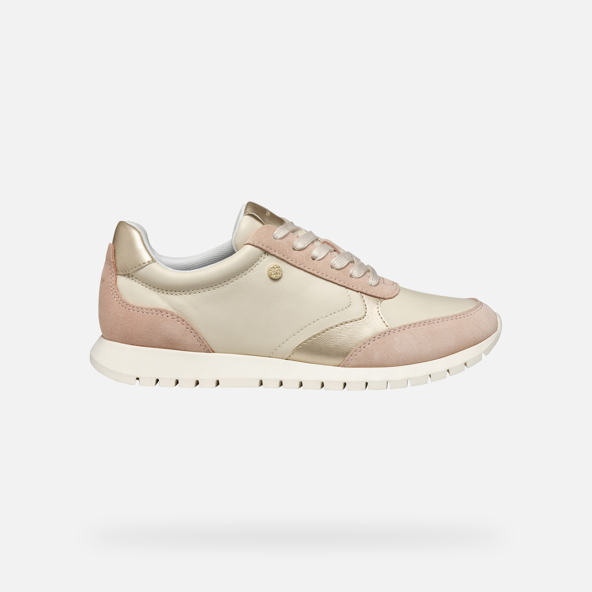 Cream women's sneakers Geox Sukie 2.0 - Women's
