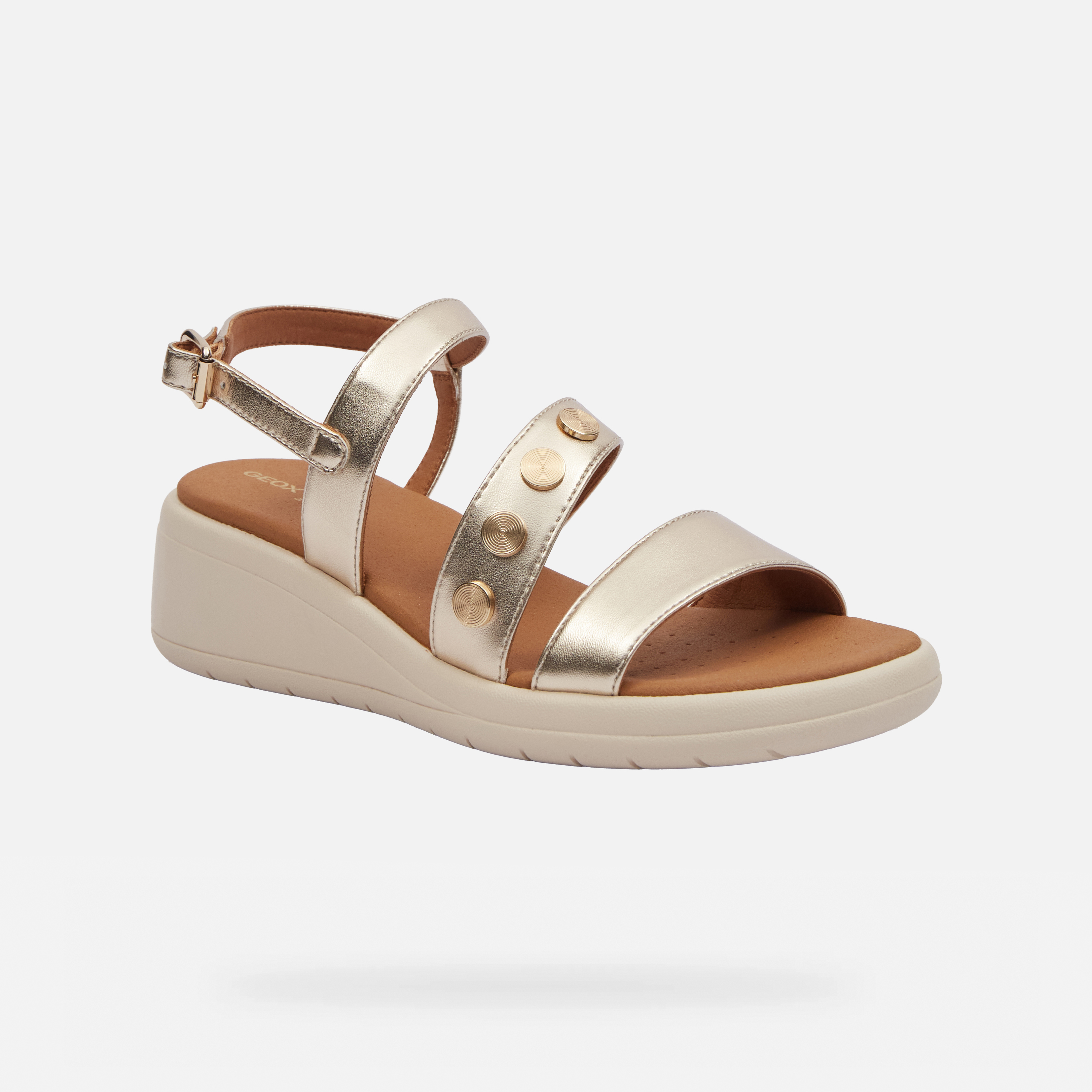 Gold women&#039;s sandals Geox Meliconia - Women&#039;s