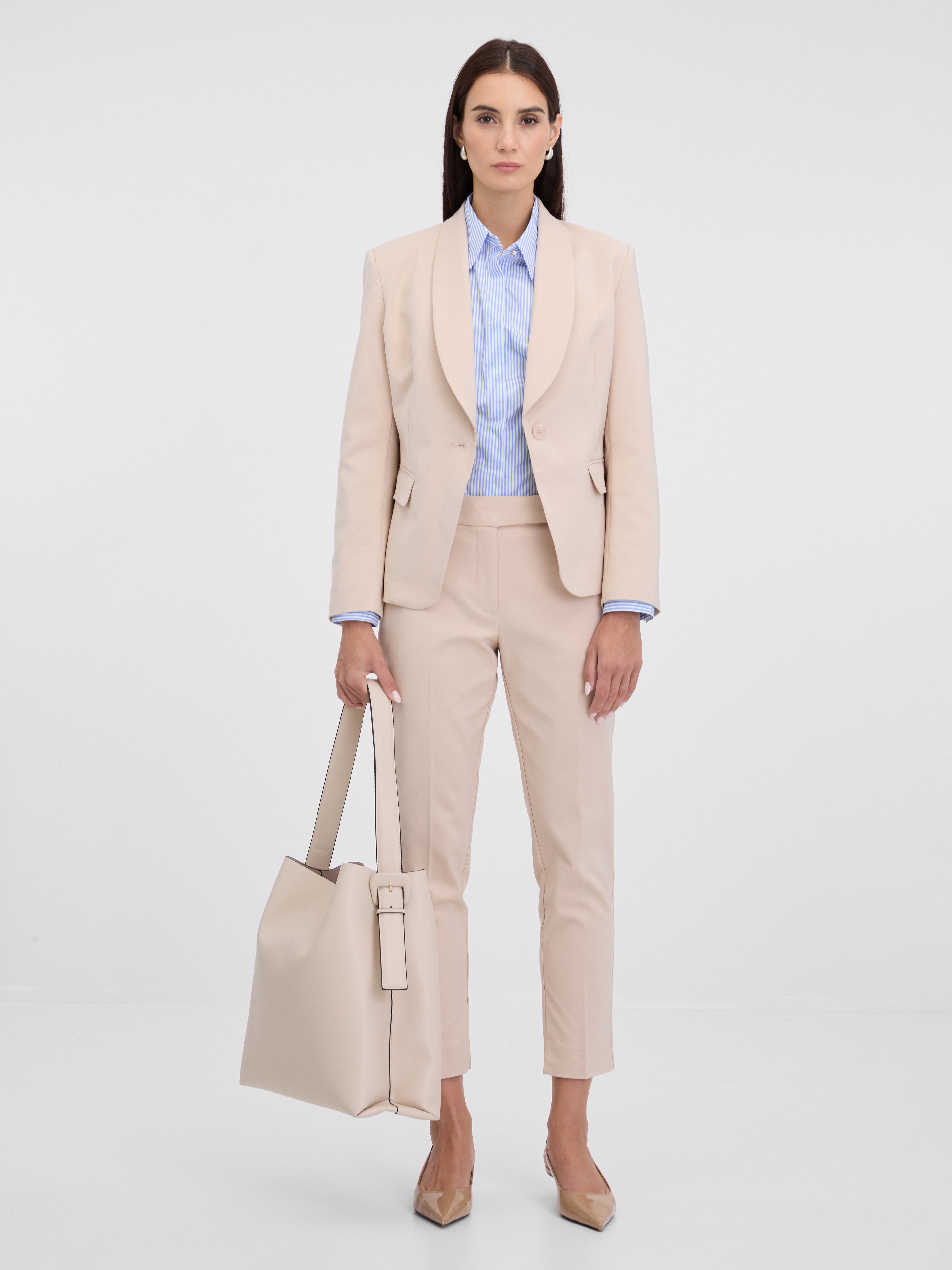 Cream women's trousers ORSAY - Women's