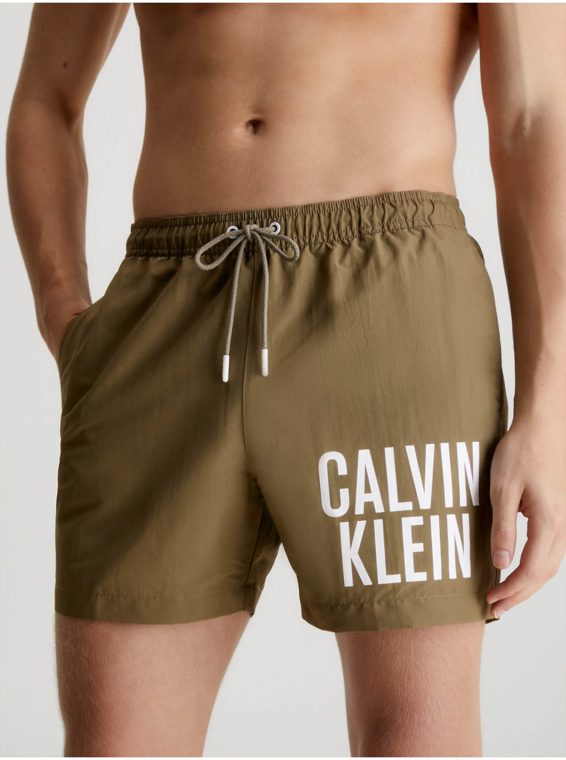 Khaki Men's Swimsuit Calvin Klein Underwear Intense Power-Medium D - Men's