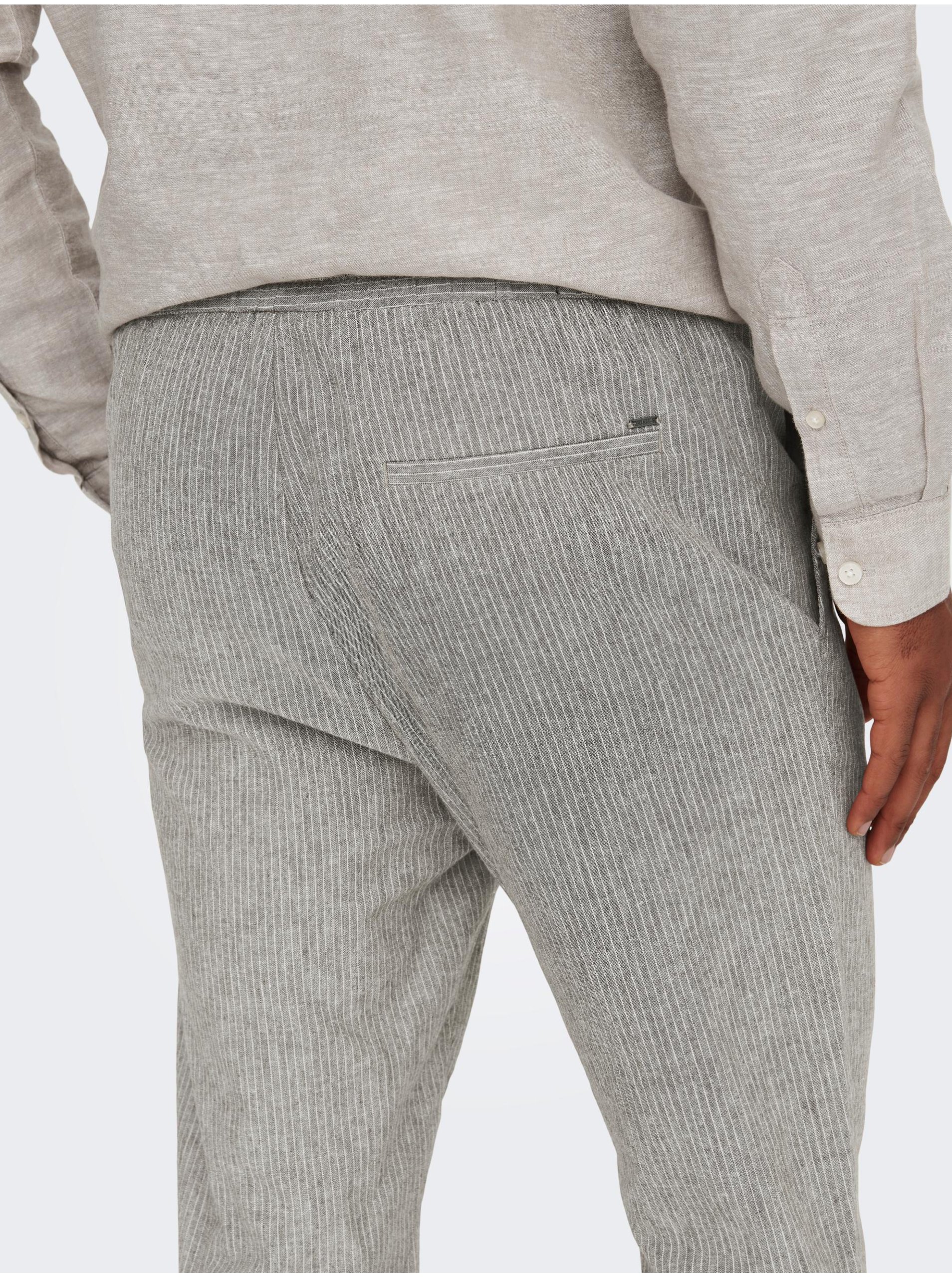 Pantaloni casual pentru barbati ONLY &amp; SONS - gri deschis