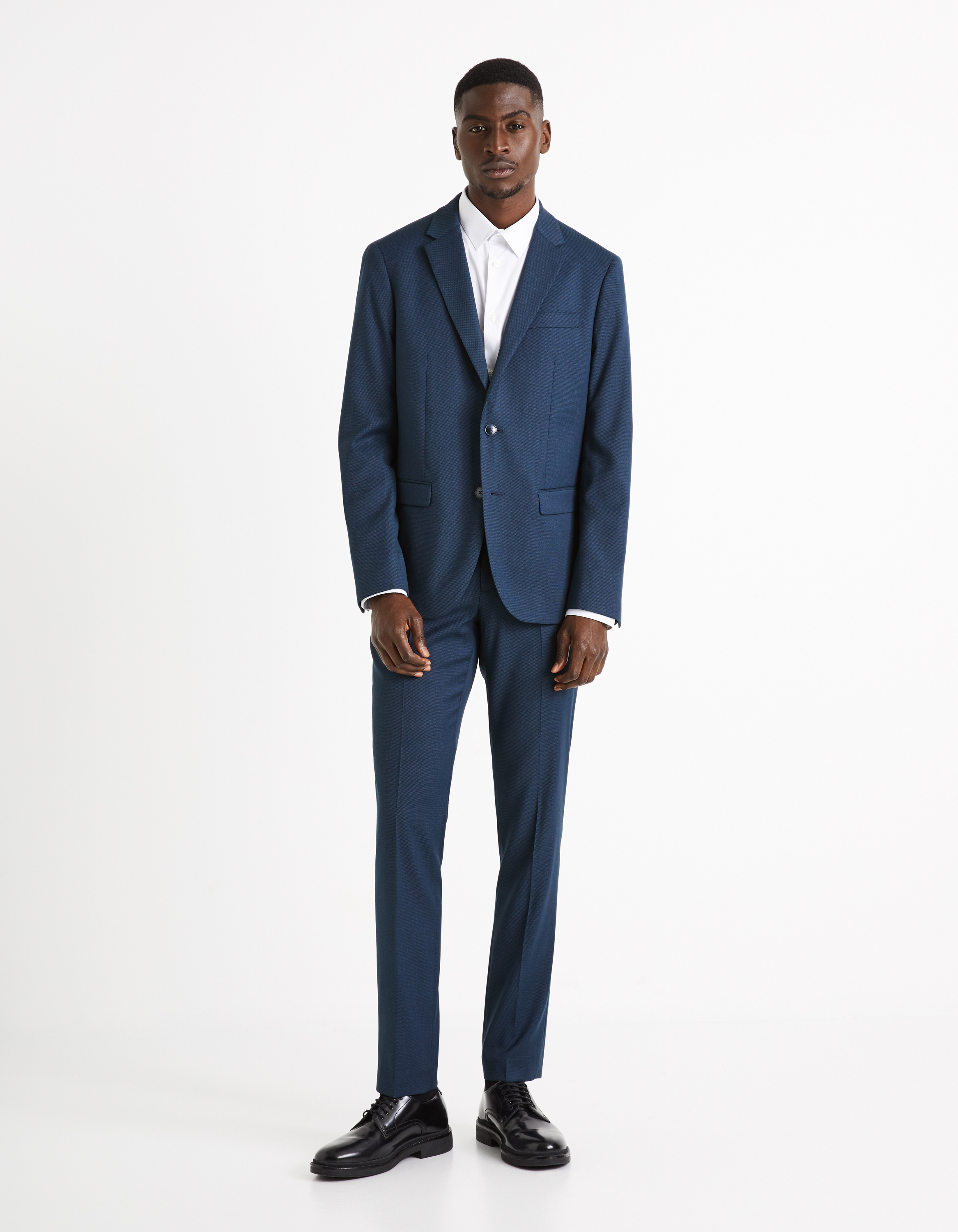 Pantaloni formali pentru barbati Celio - albastru inchis