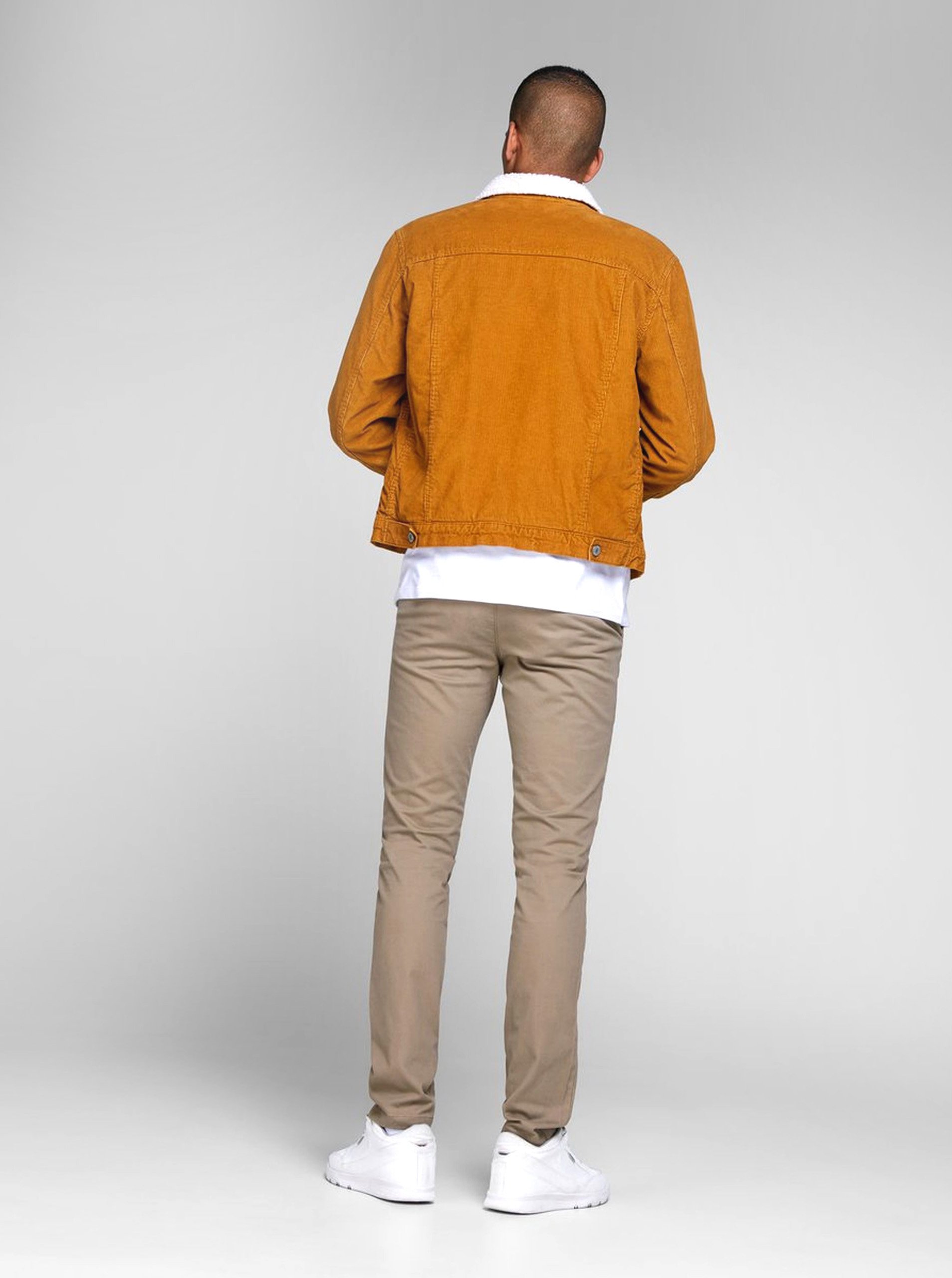 Pantaloni bej slim Jack & Jones Marco