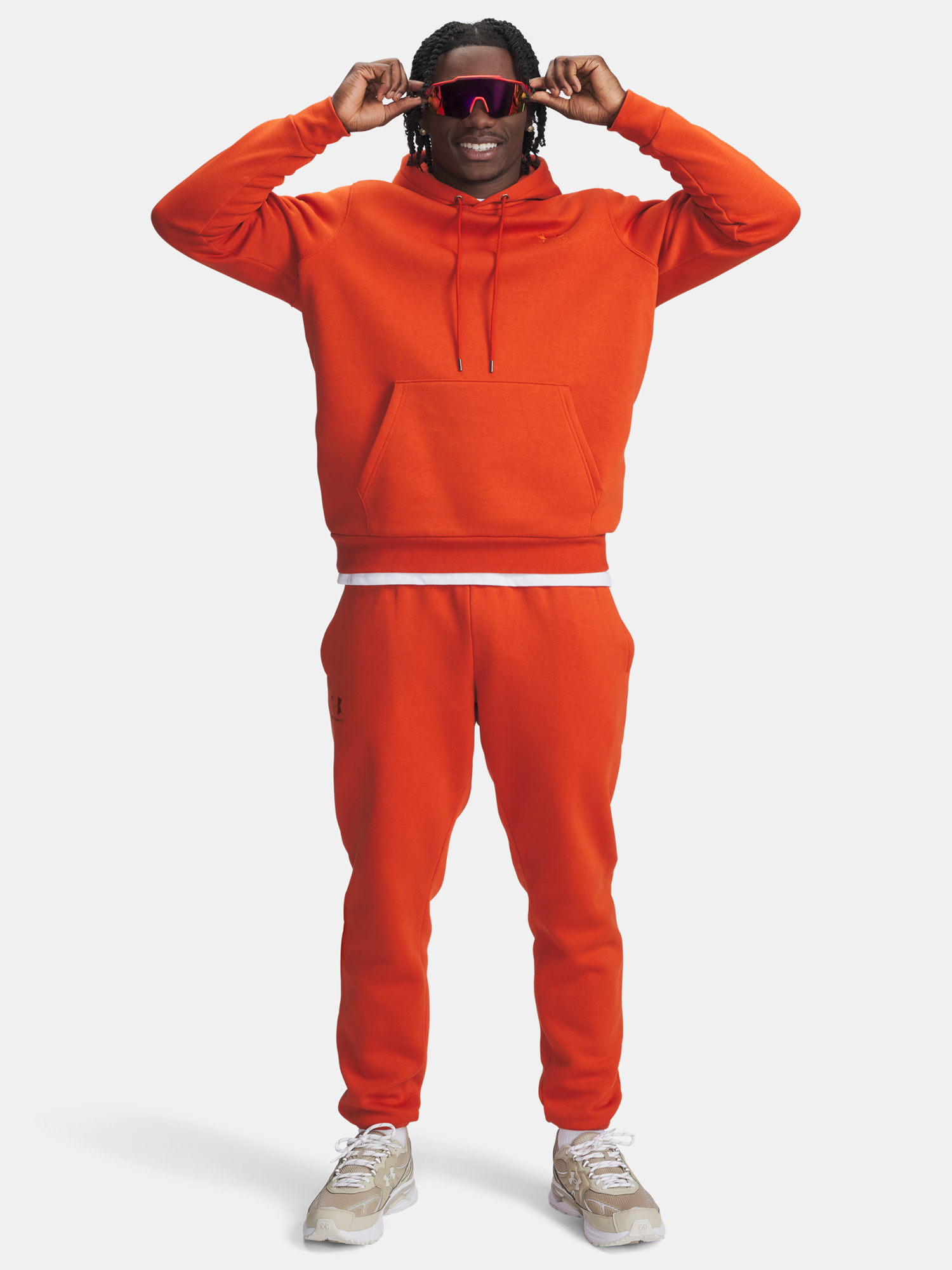 Men's Under Armour UA Icon Fleece Hoodie-ORG - Men's