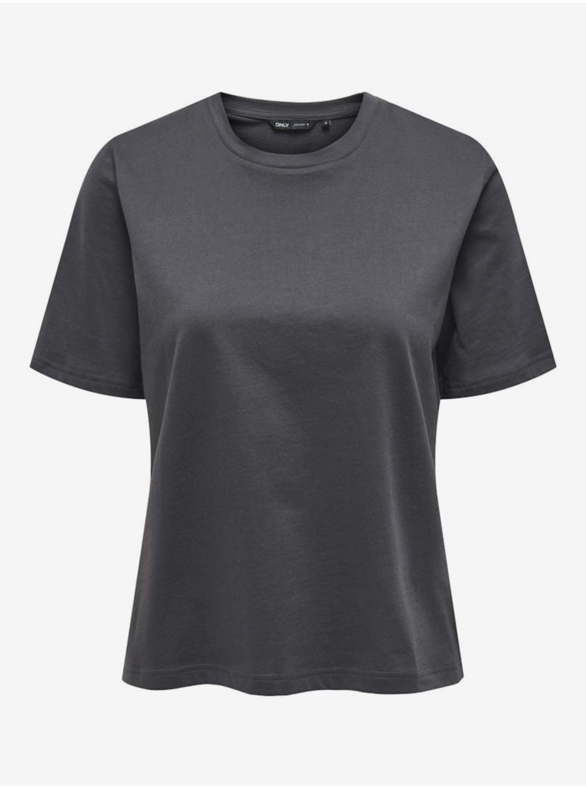 Tmavě šedé dámské tričko ONLY Only - Dámské