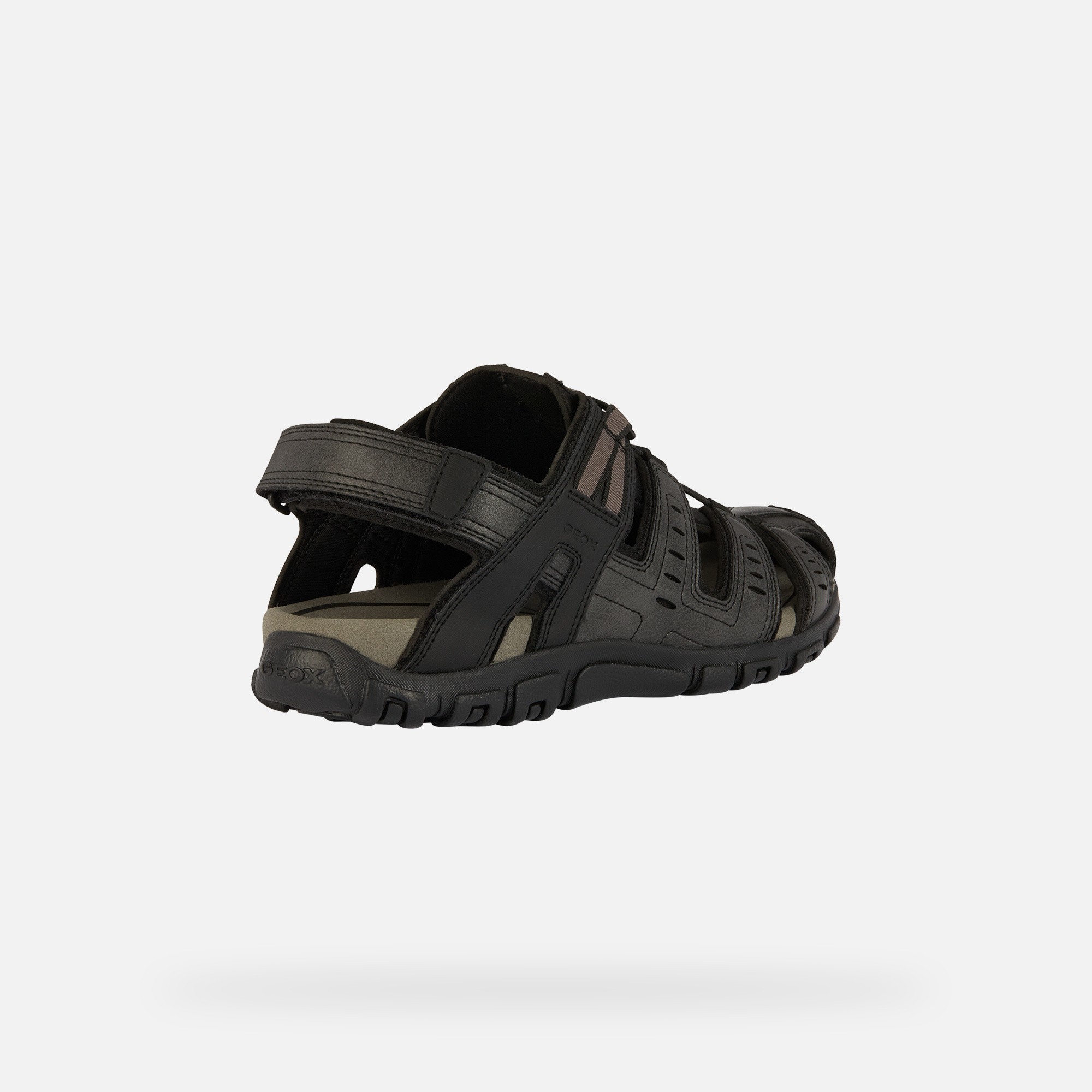 Black Men's Sandals Geox Strada - Men's