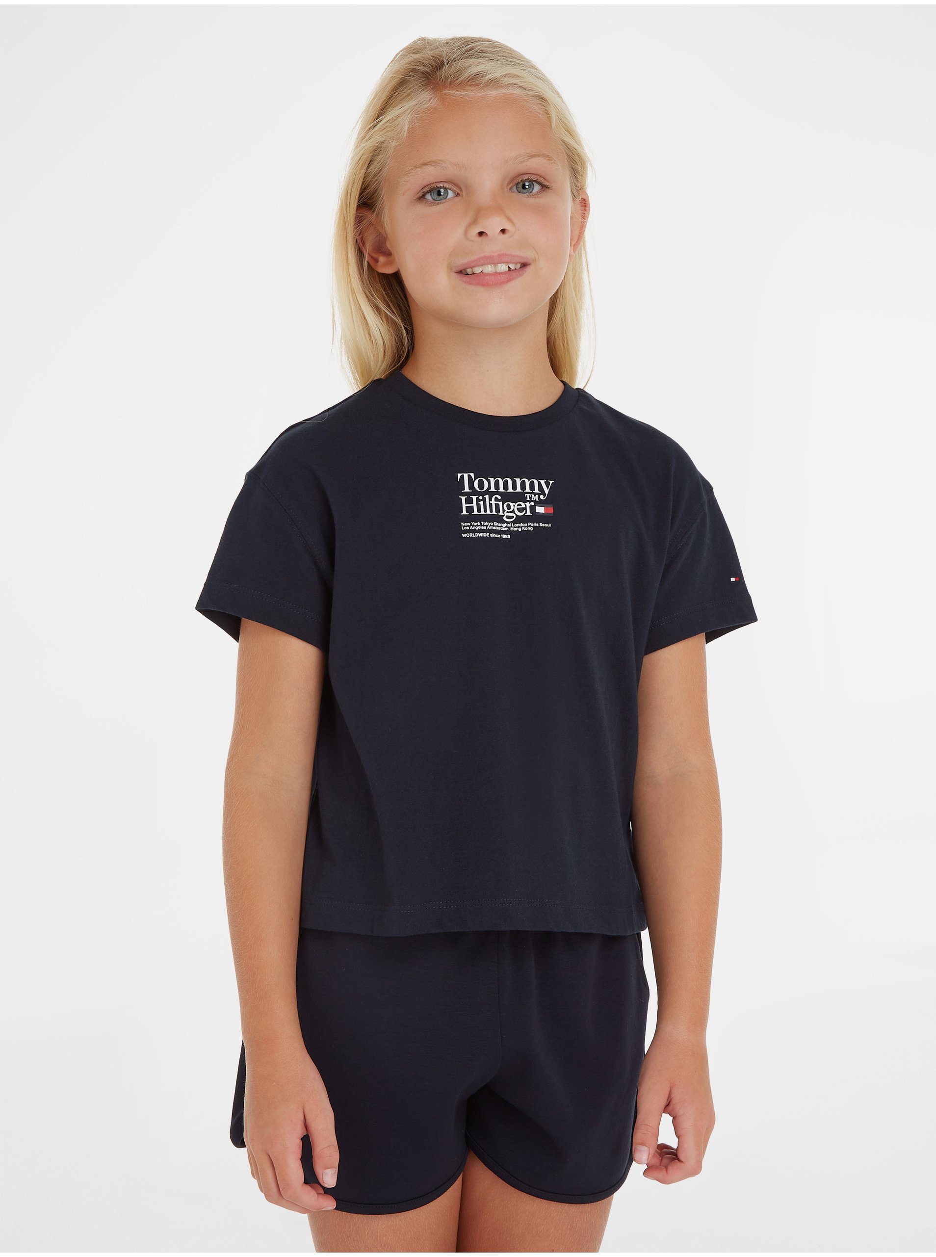Dark blue girly T-shirt Tommy Hilfiger - Girls