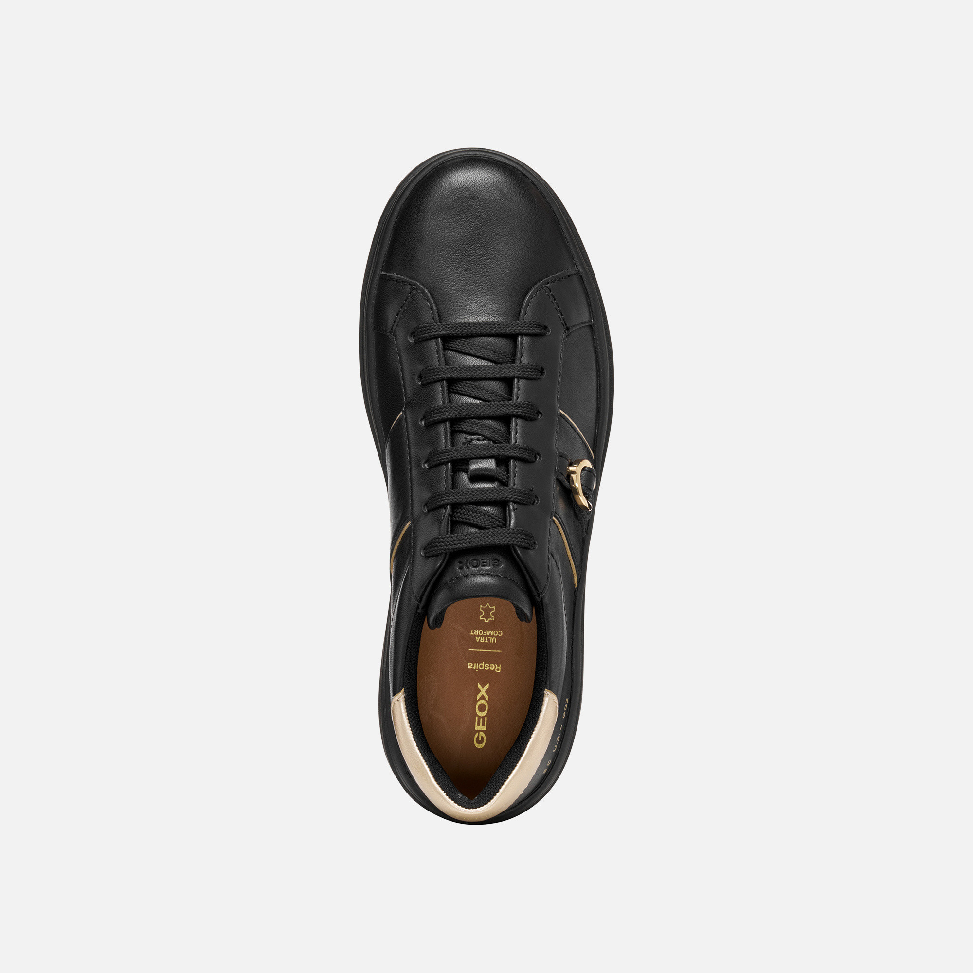 Black women's sneakers Geox Spherica ECUB-2 - Women's