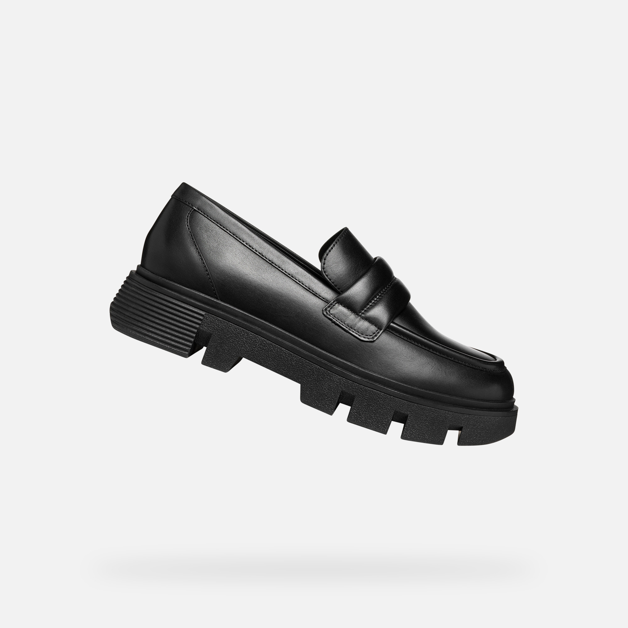 Black womens moccasins Geox Vilde - Womens