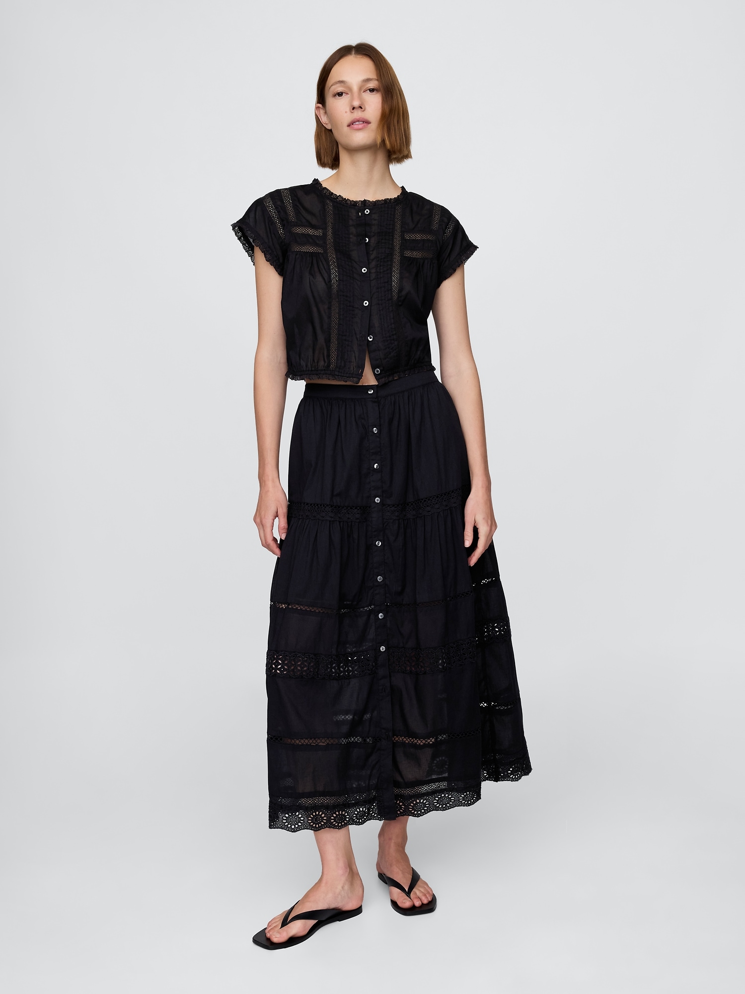 GAP Maxi skirt with lace - Womens
