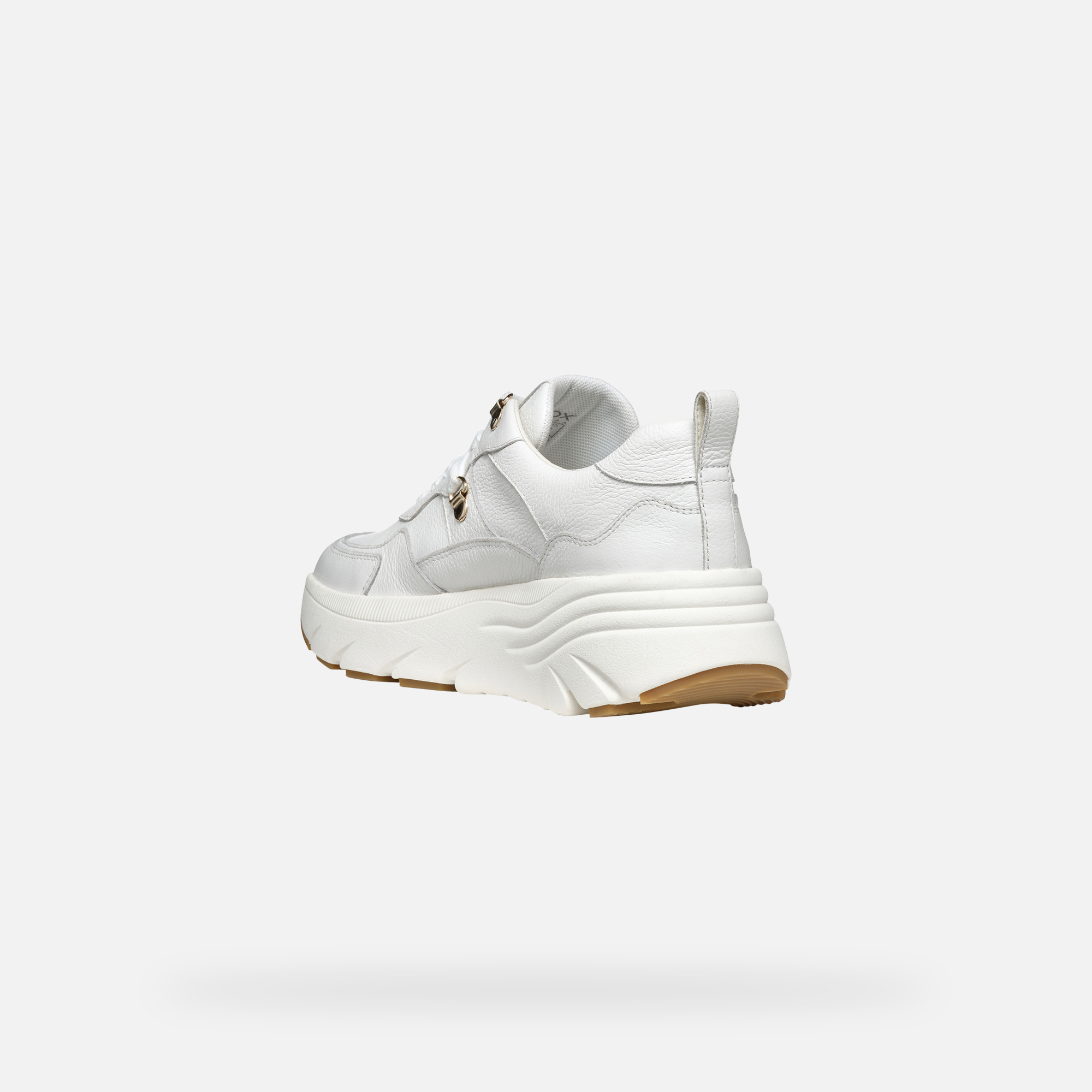 White women's sneakers Geox Iamantha - Women's