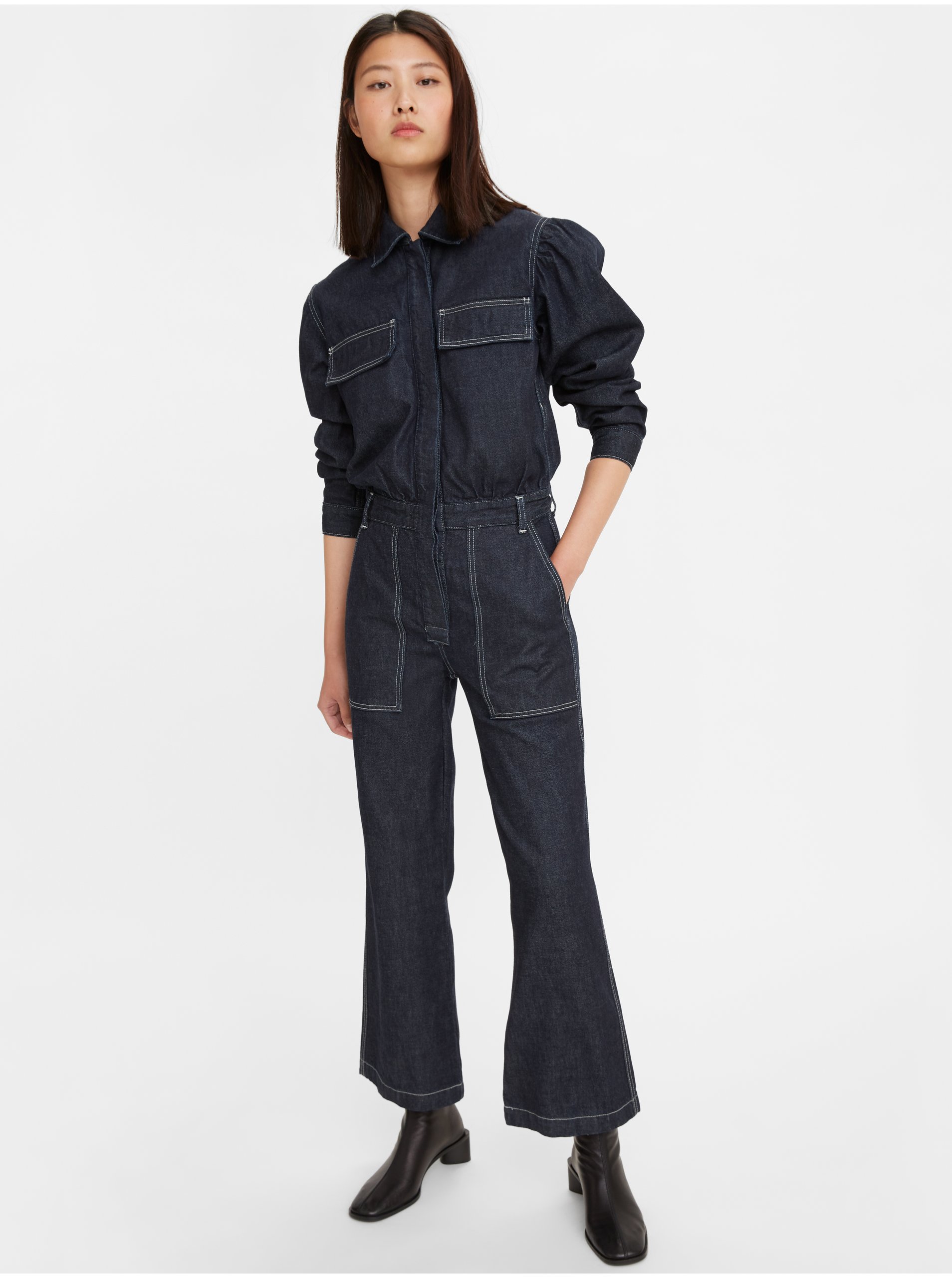 Levi's Tmavě modrý dámský džínový overal Levi's® Flight Suit - Dámské