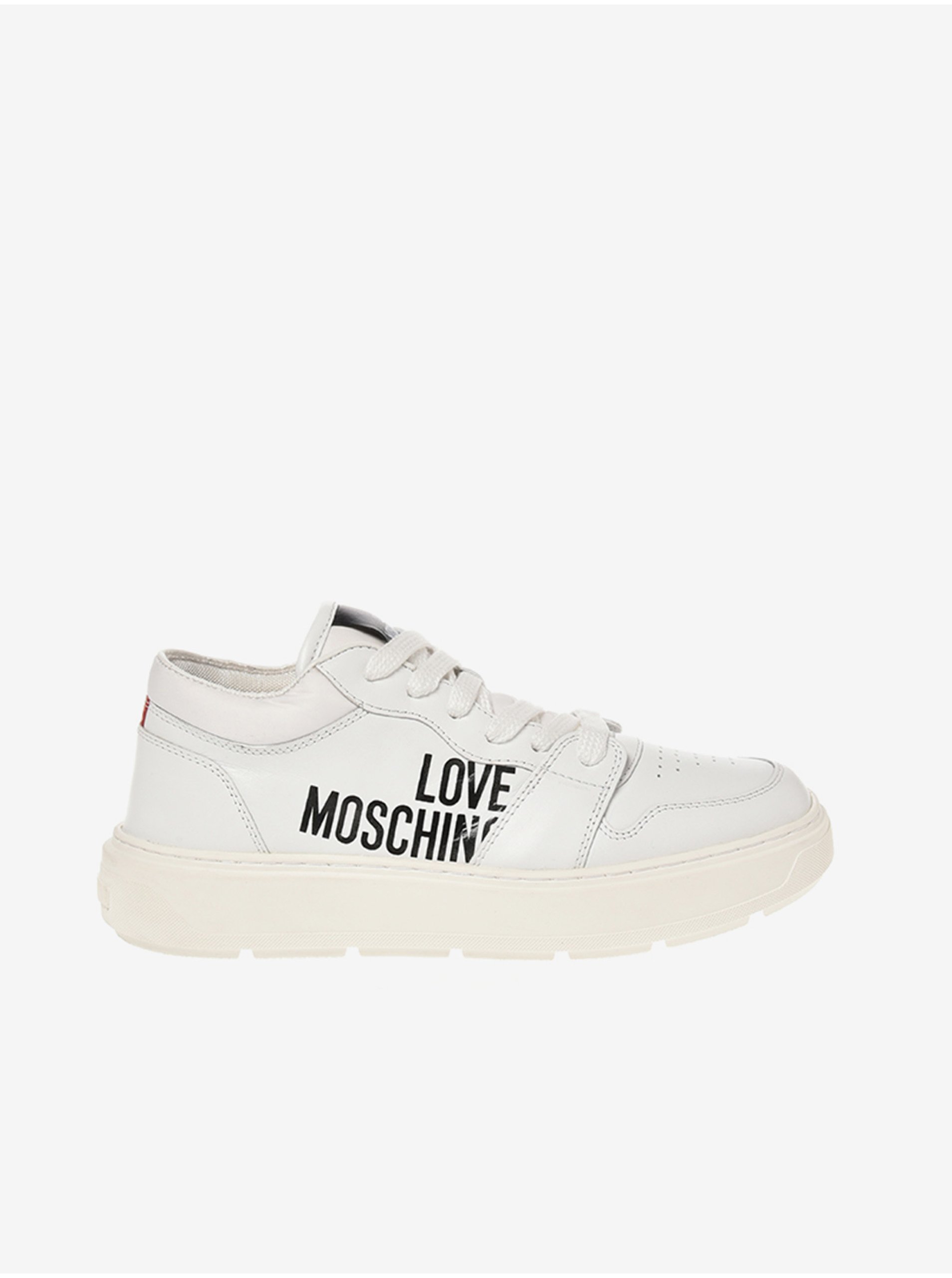 White Women's Leather Sneakers Love Moschino - Women