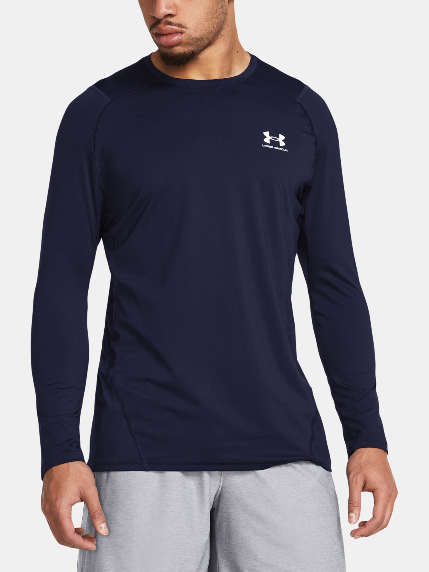 Under Armour T-Shirt UA HG Armour Fitted LS-BLU - Men's