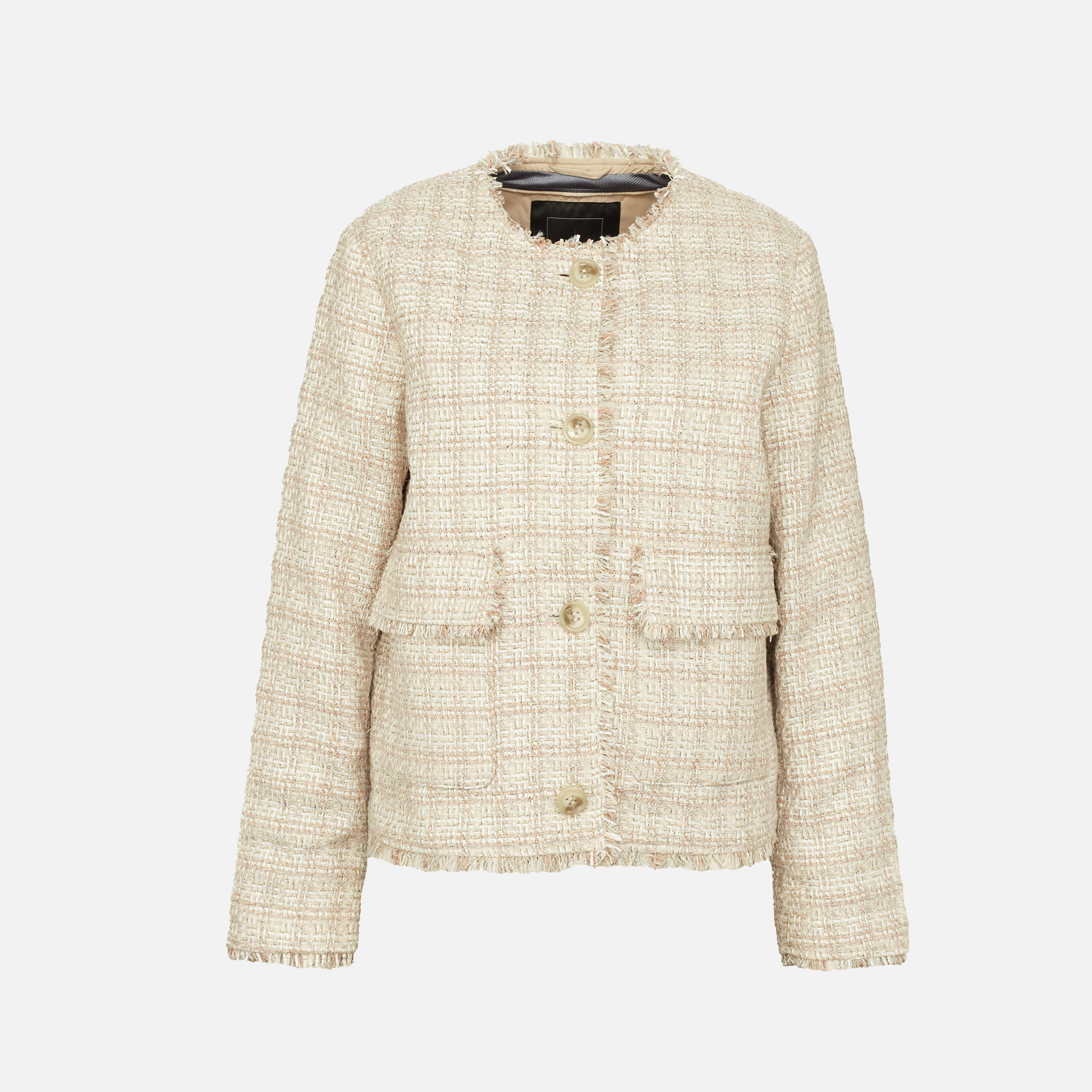 Beige womens coat Geox Kency - Womens