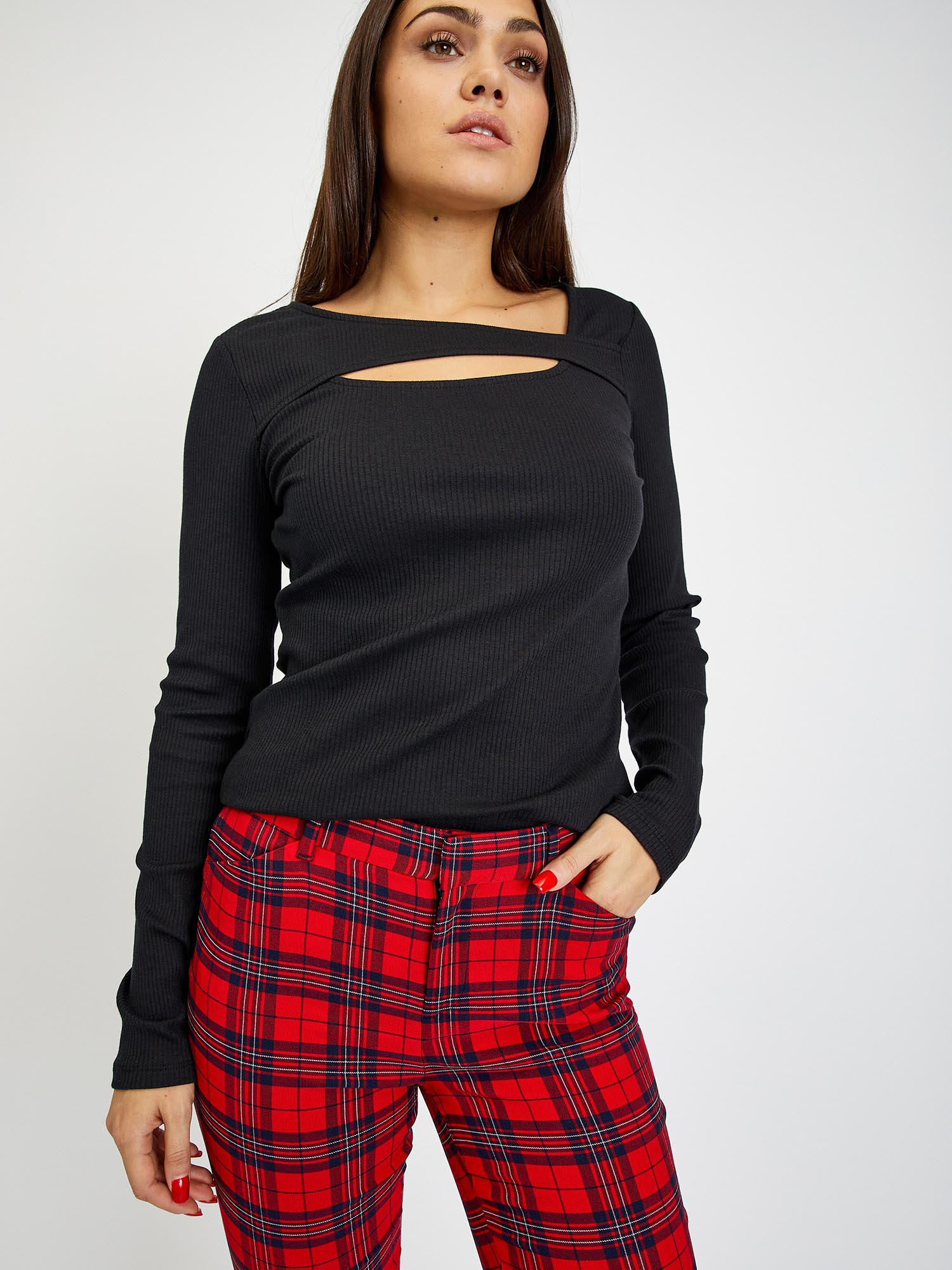 Pantaloni chino pentru femei GAP - rosu