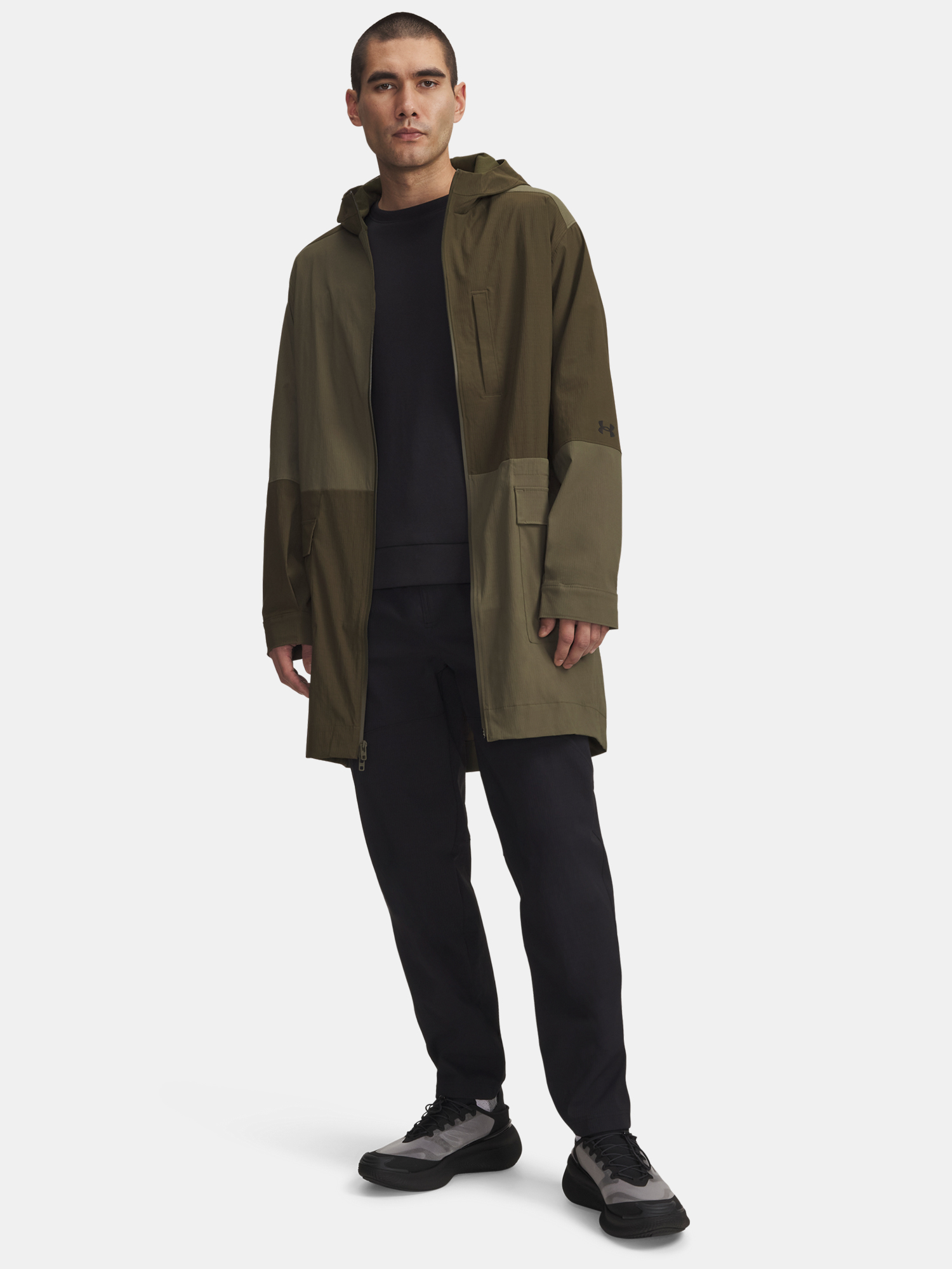 Men's Under Armour UA Unstoppable Txt Long Jkt-GRN Jacket - Mens