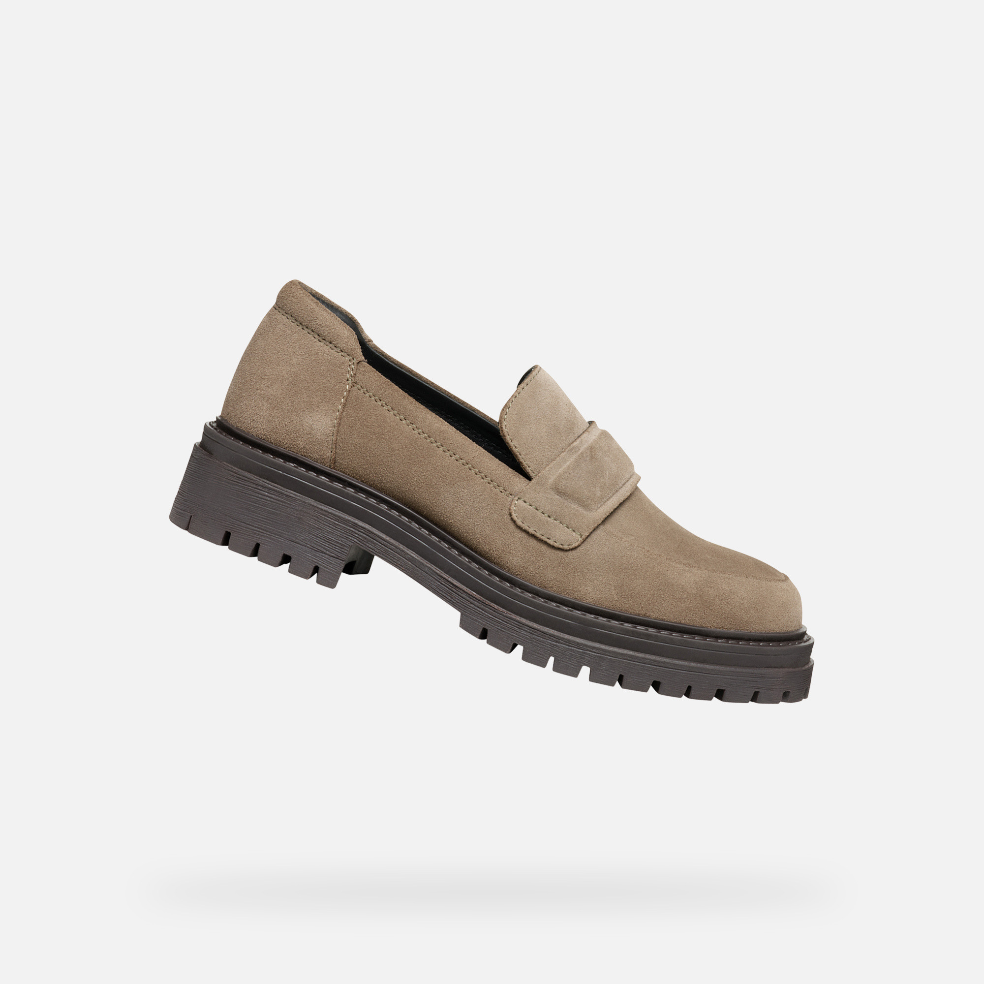 Beige womens moccasins Geox Iridea - Womens