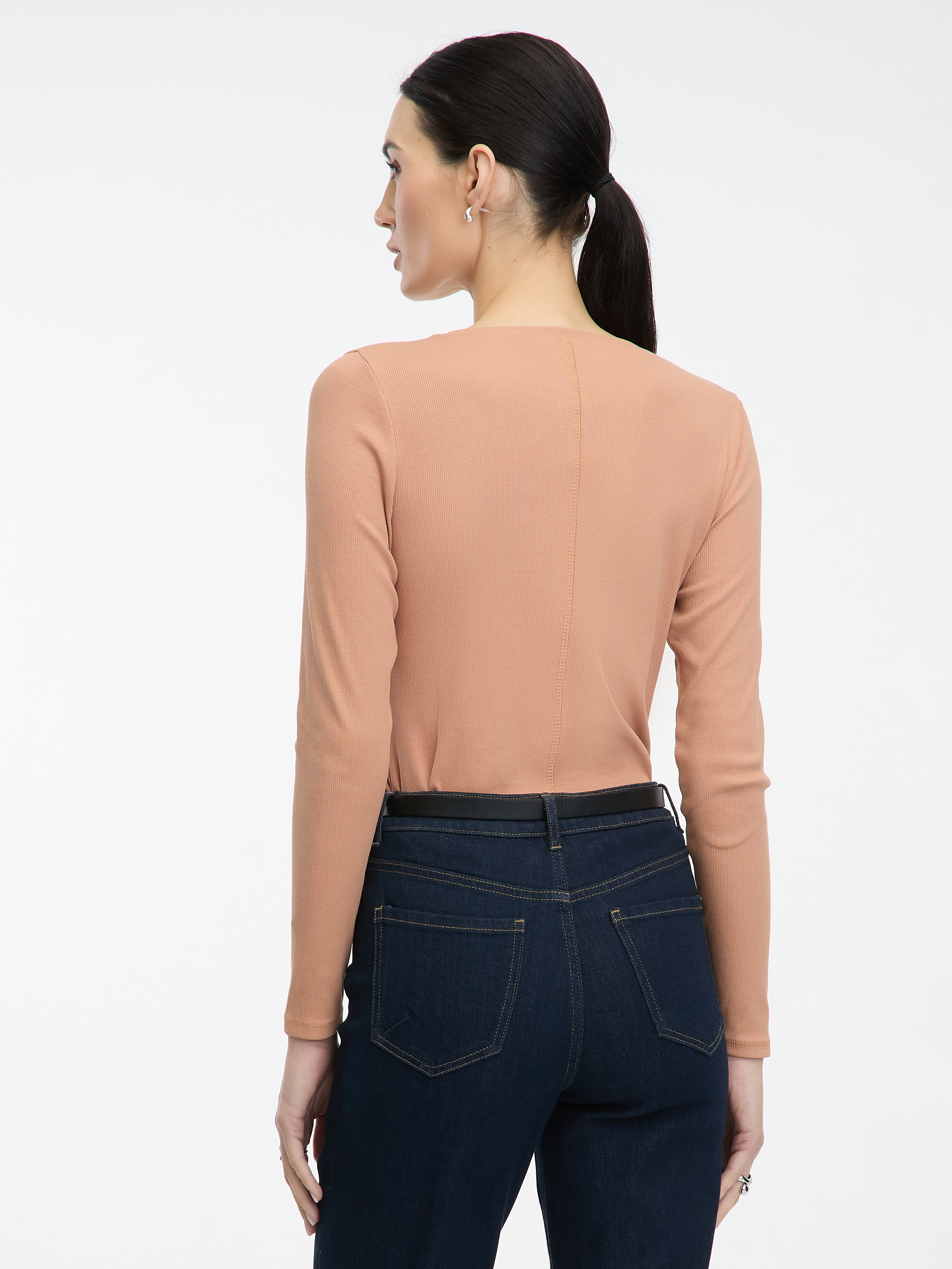 Light brown women's long-sleeved T-shirt ORSAY - Women's