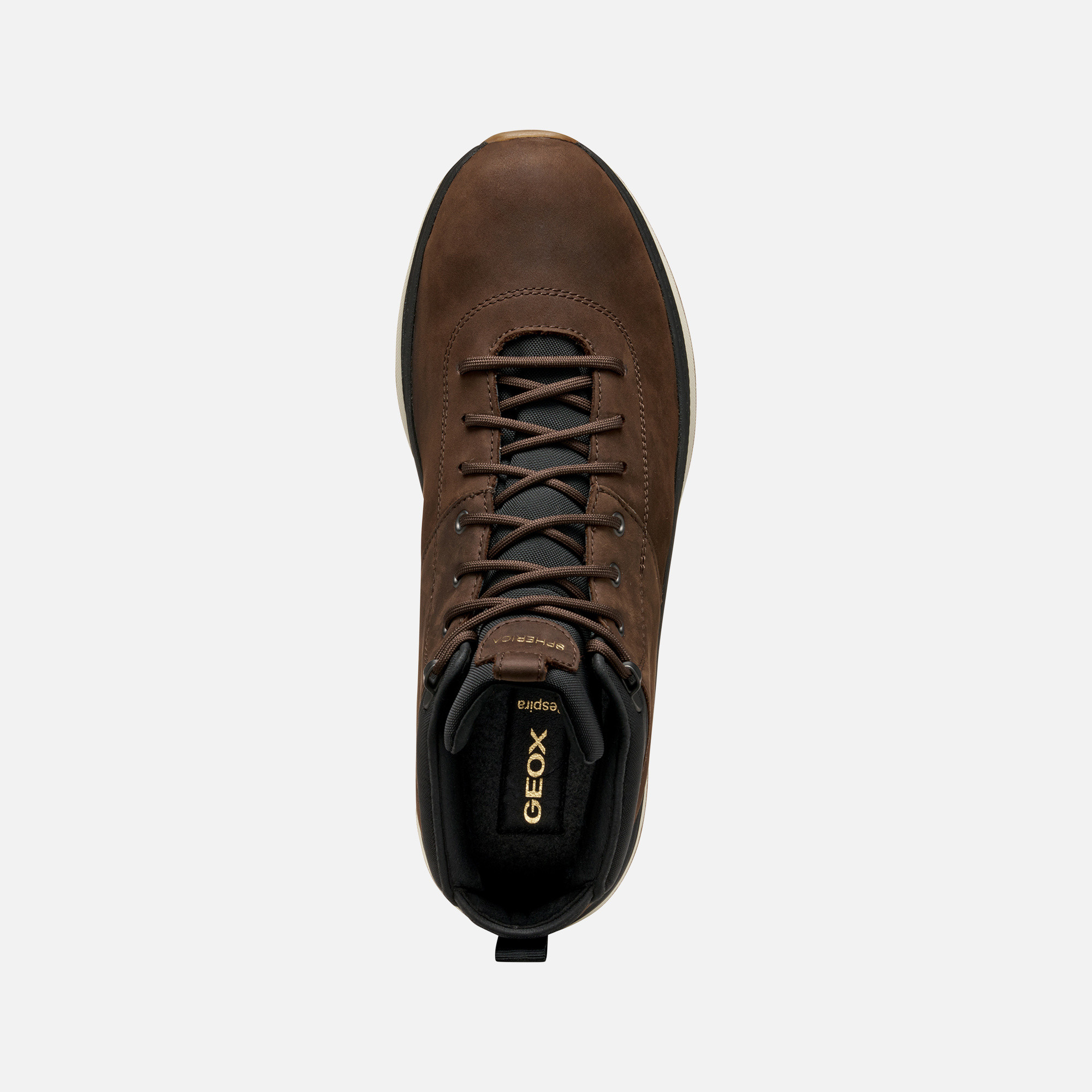 Dark brown men's ankle shoes Geox Spherica Actif X2 - Men's