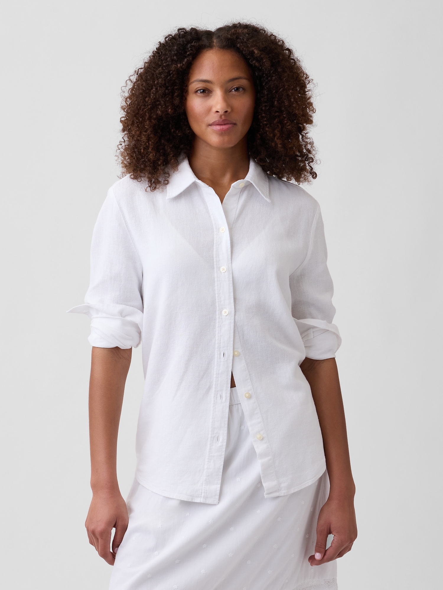 GAP Oversize ľanová košeľa