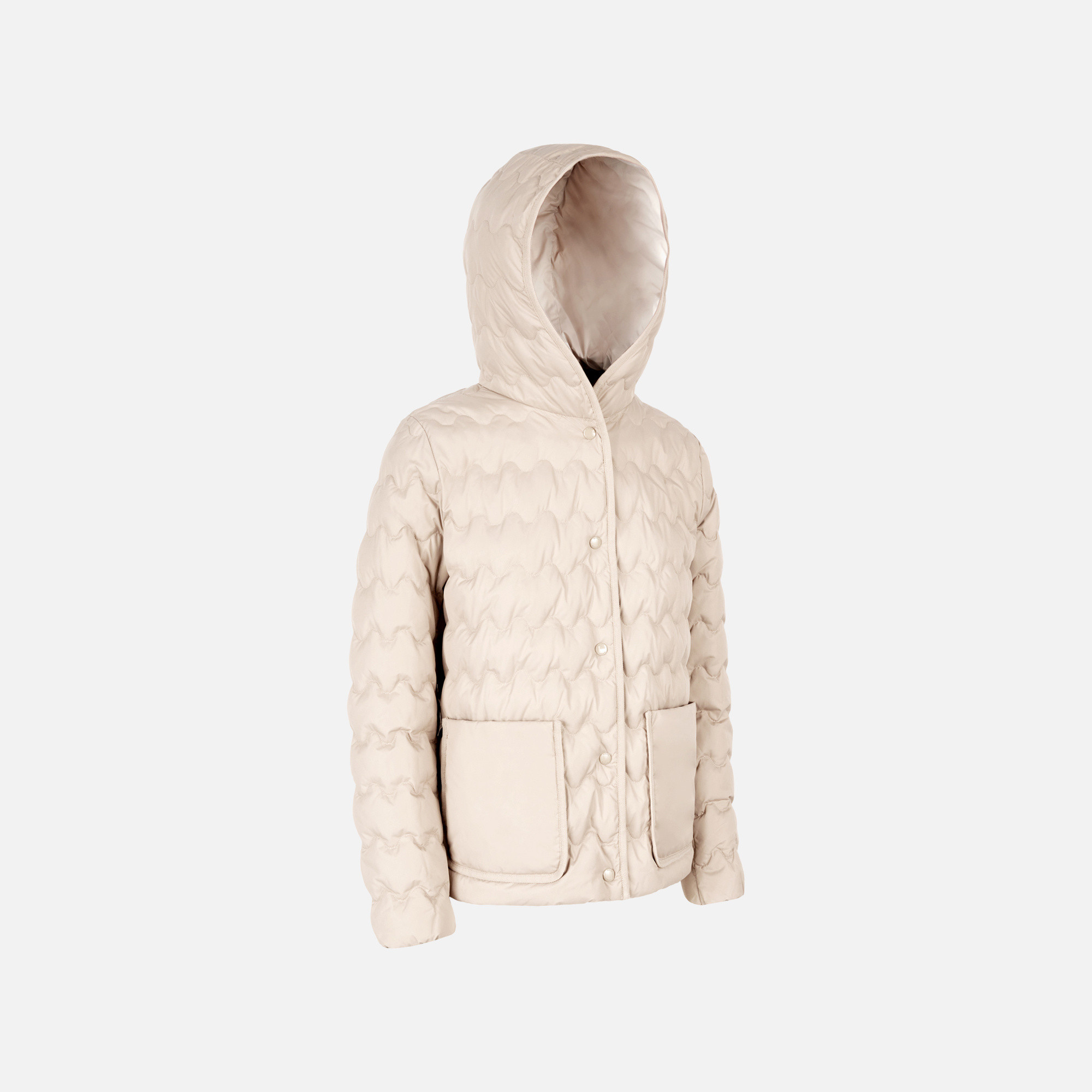 Cream women's down jacket Geox Myluse - Women's