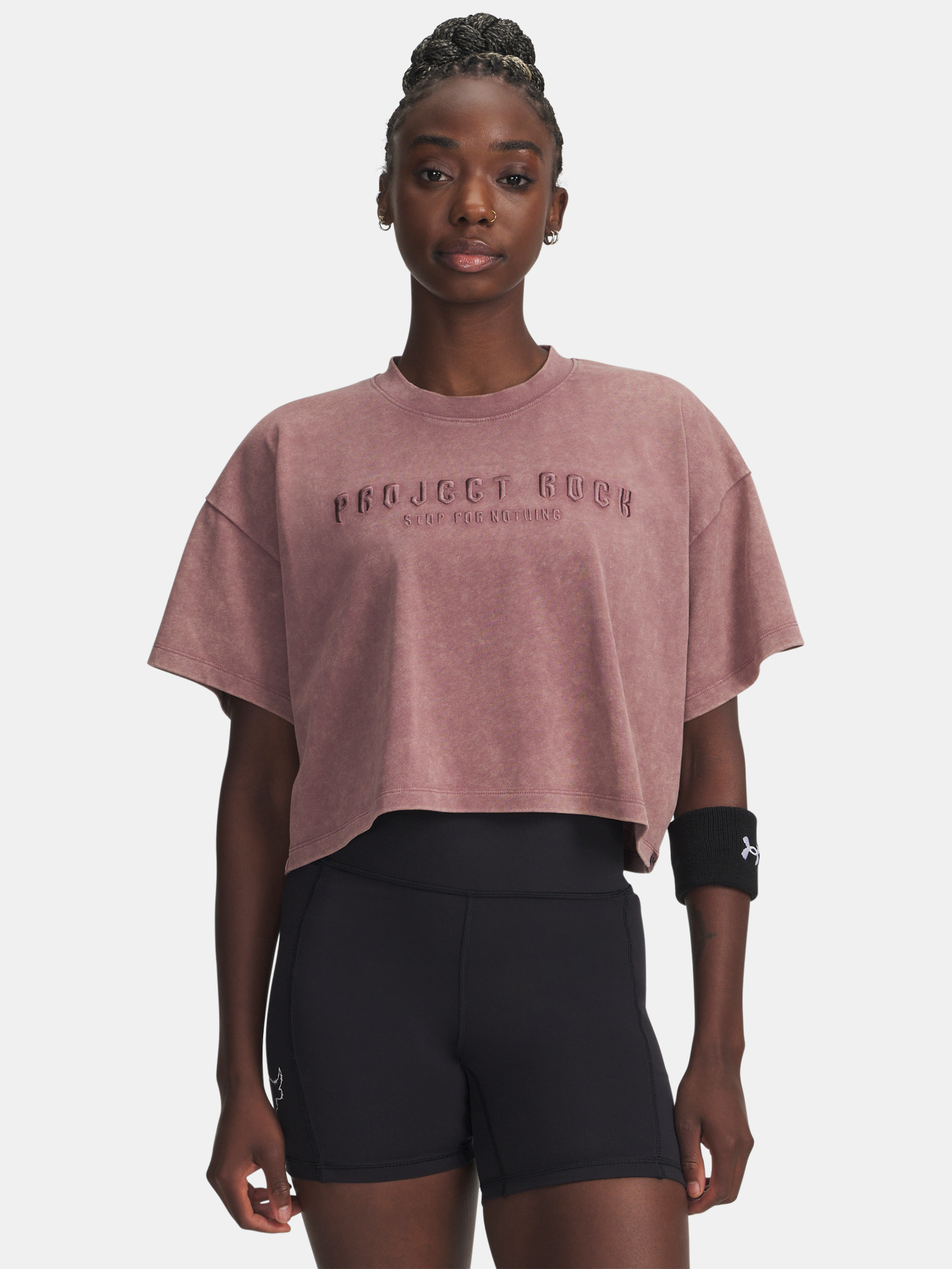 Тениска Under Armour Pjt Rck Statement Graphic SS-MRN