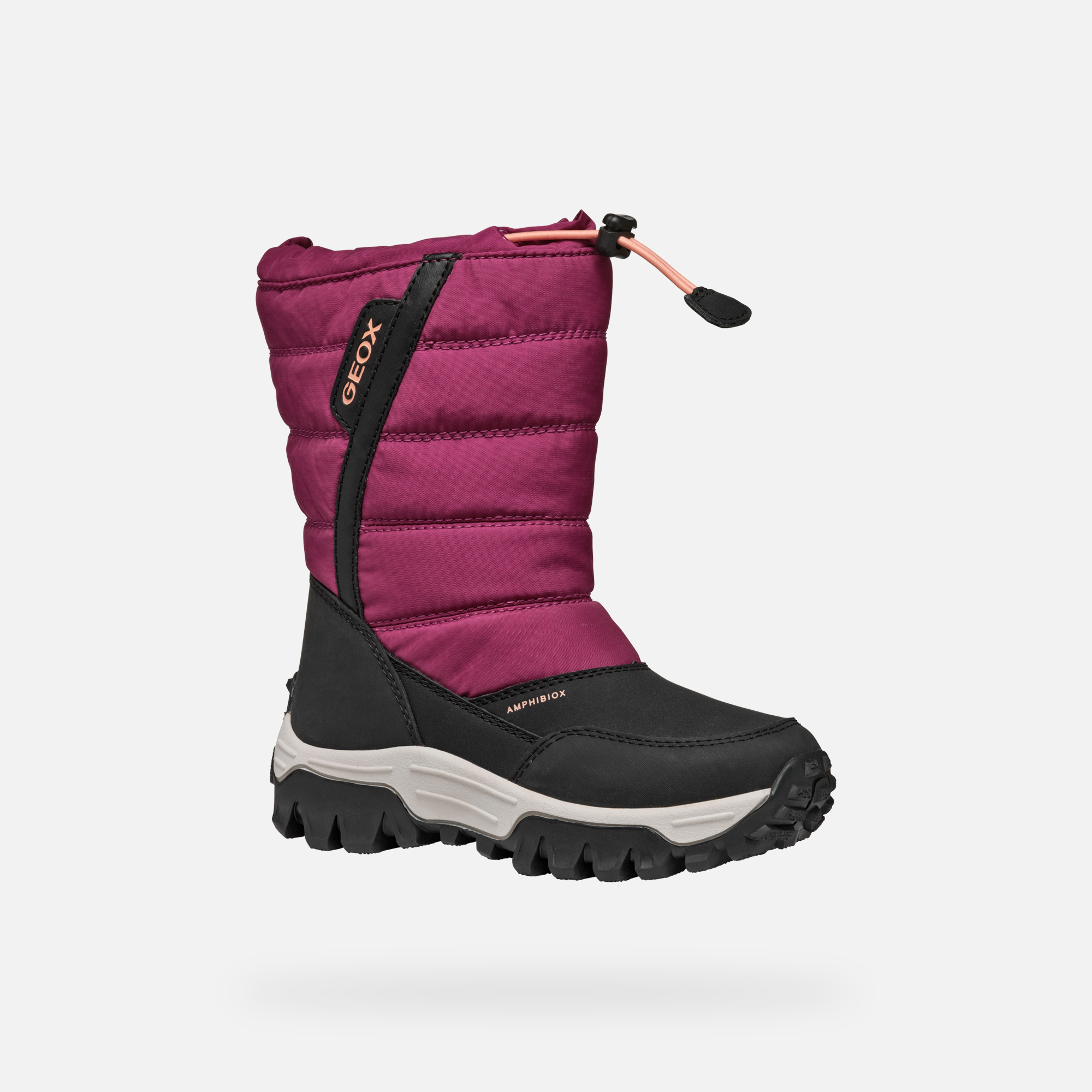 Red Girls Winter Boots Geox Himalaya B Ab - Girls