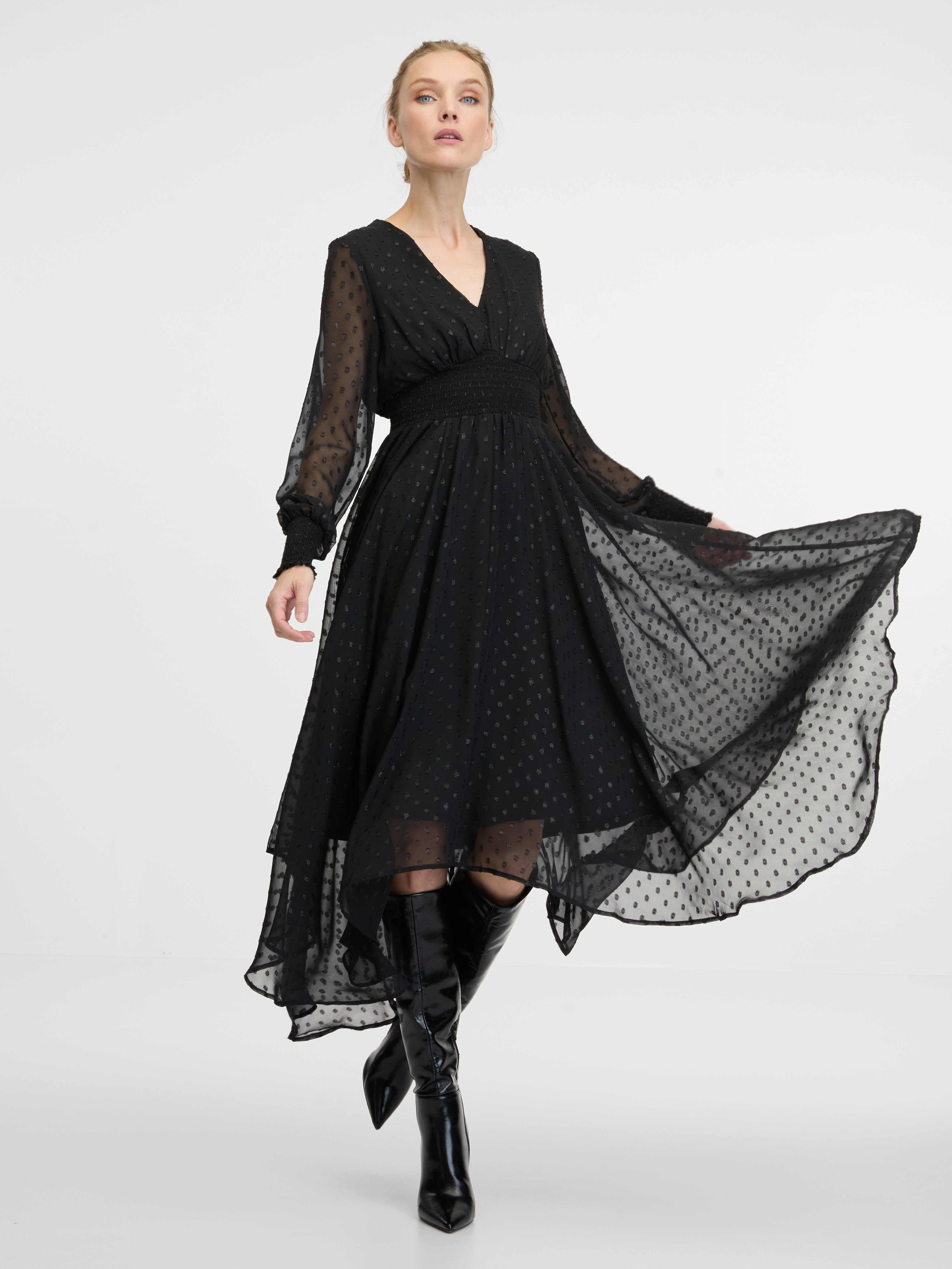 Black womens midi dress ORSAY - Womens
