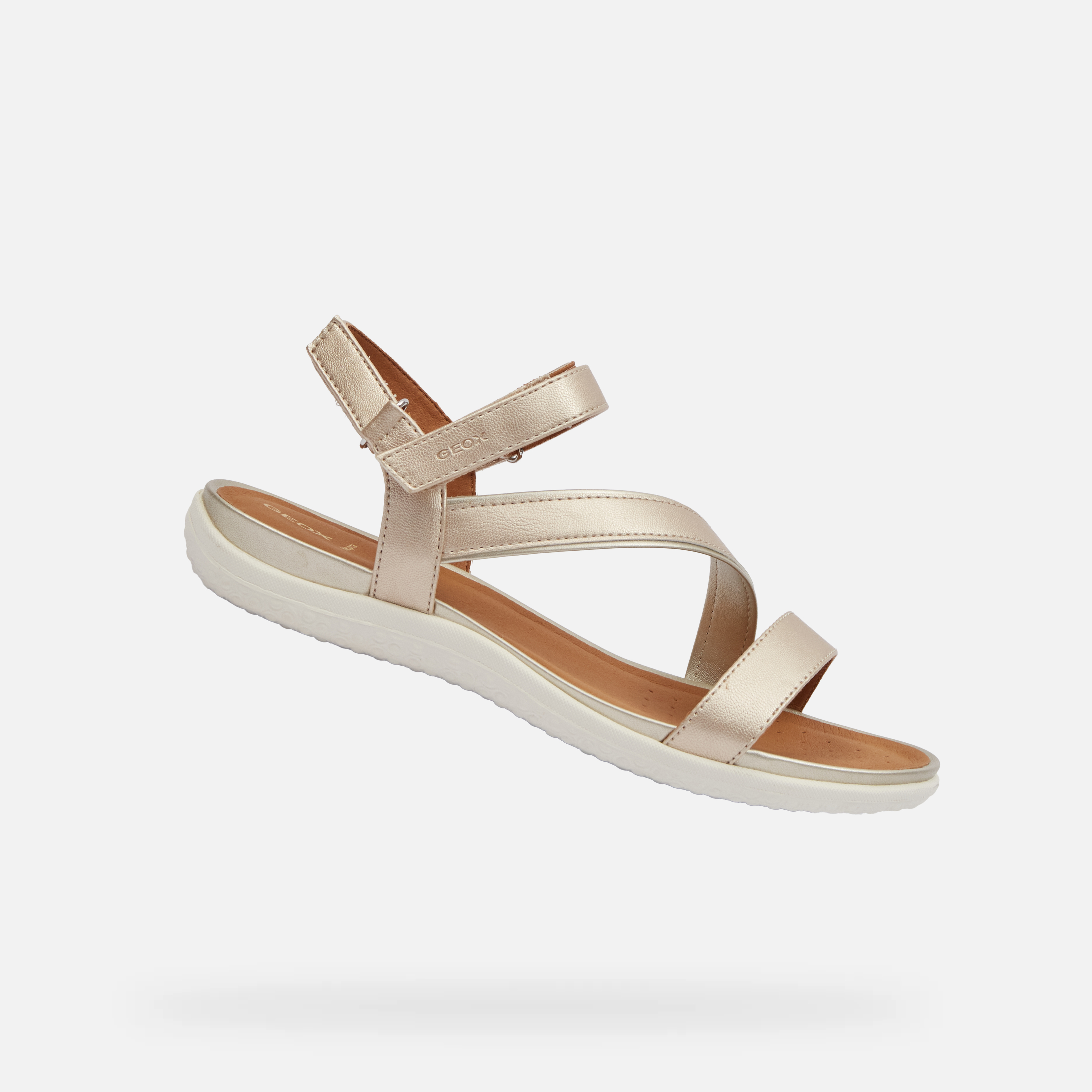 Gold women&#039;s sandals Geox Vega - Women&#039;s