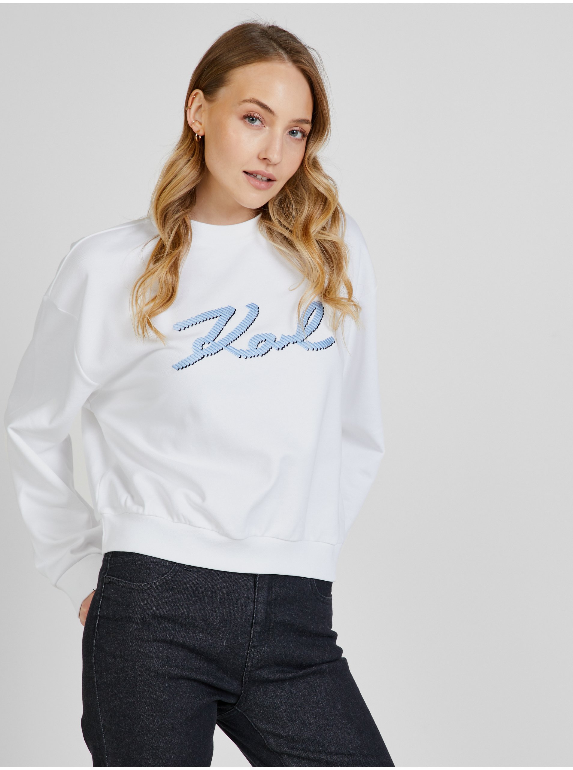 White Women's Sweatshirt KARL LAGERFELD - Women