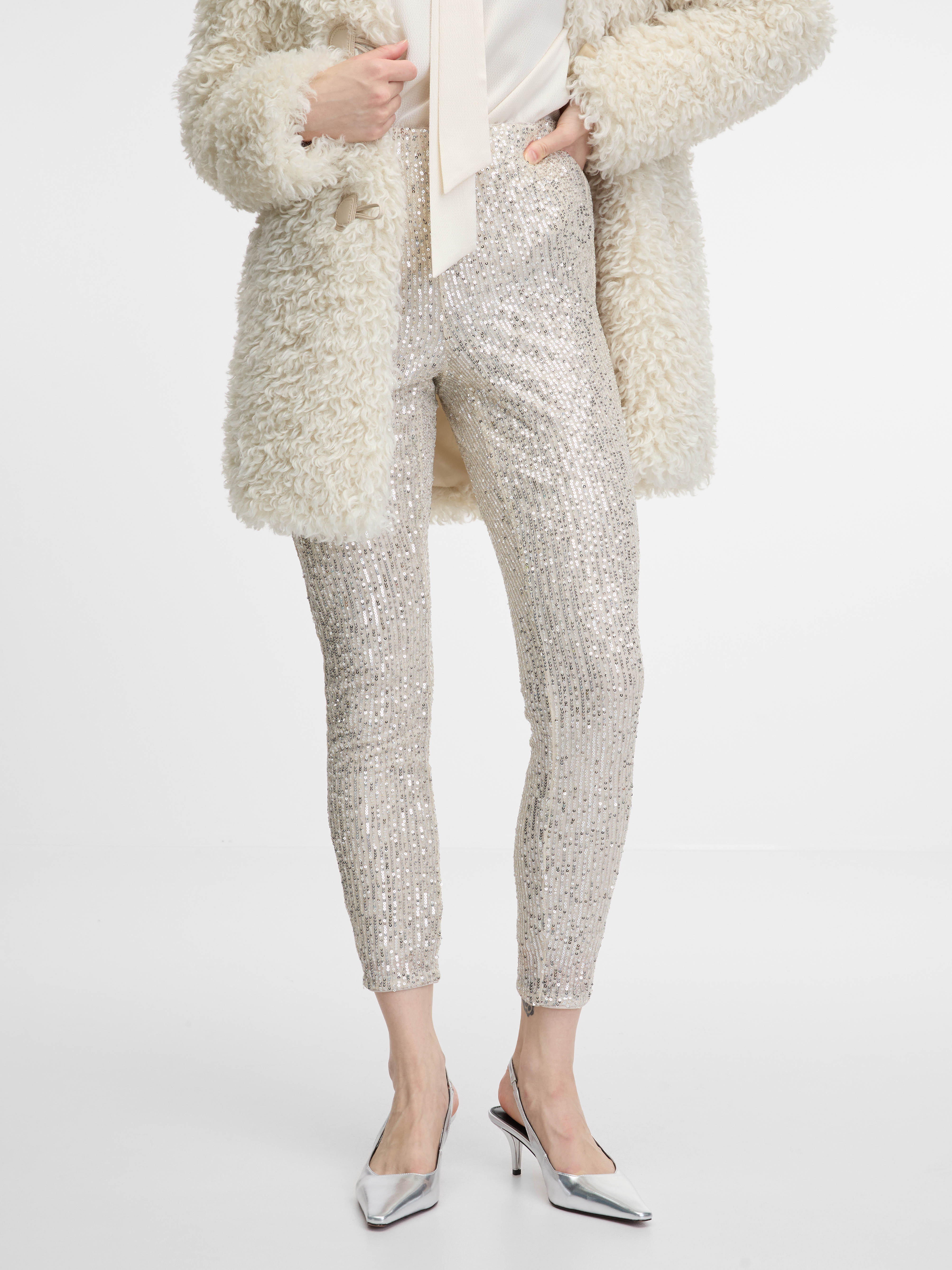 Krémové dámské legíny ORSAY