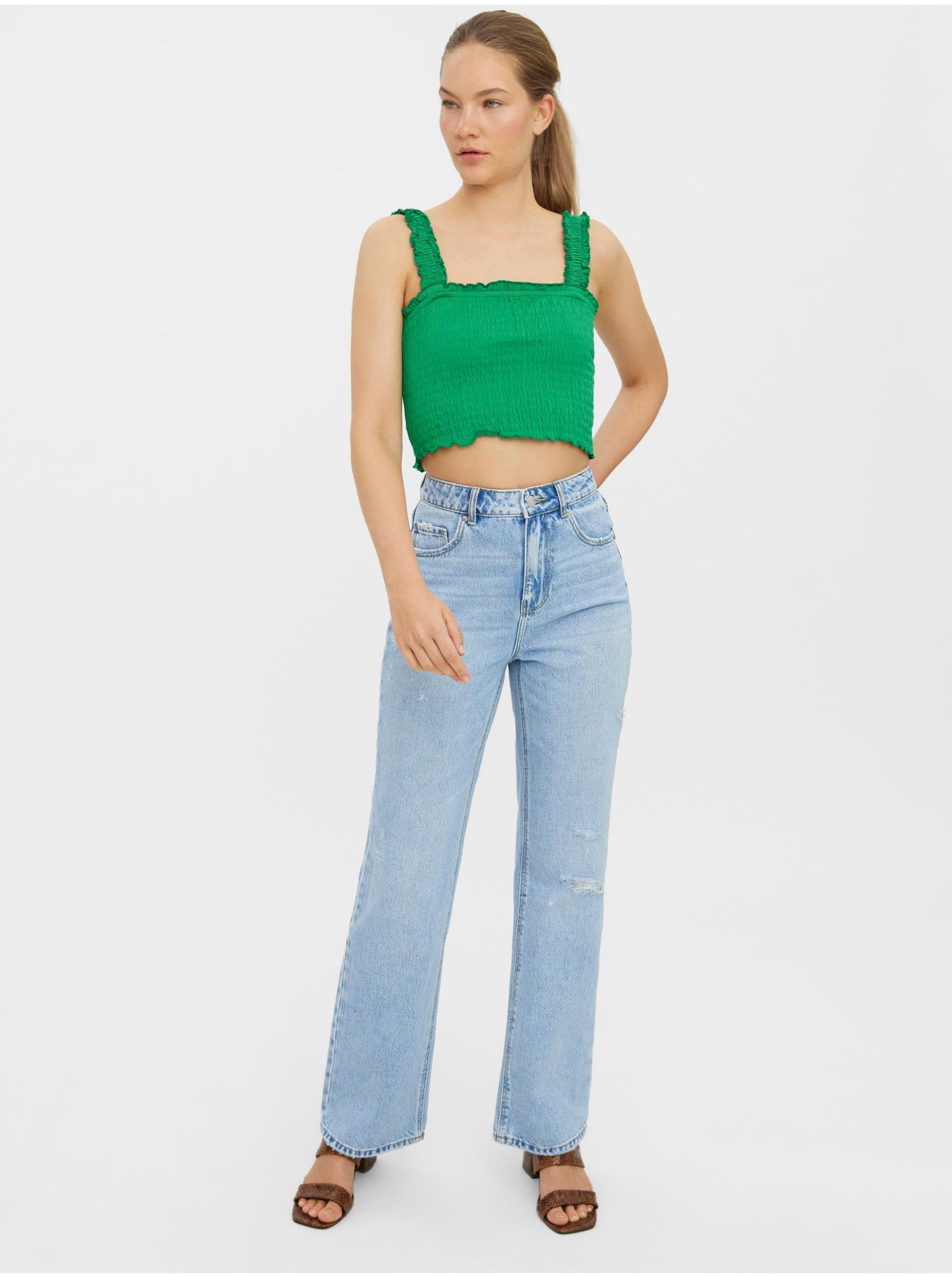 Straight fit pentru femei VERO MODA - albastru deschis