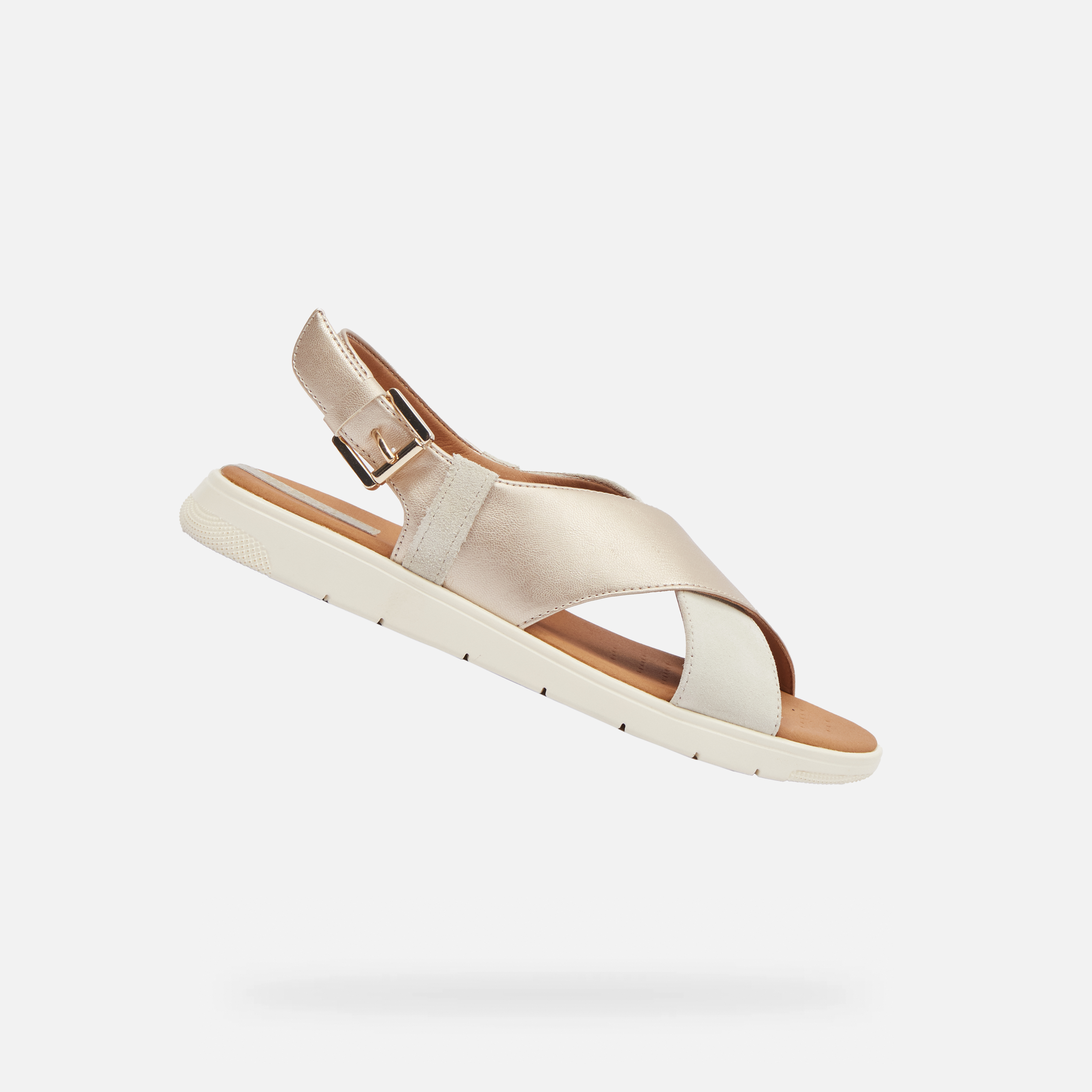 Gold women&#039;s sandals Geox Dandra - Women&#039;s