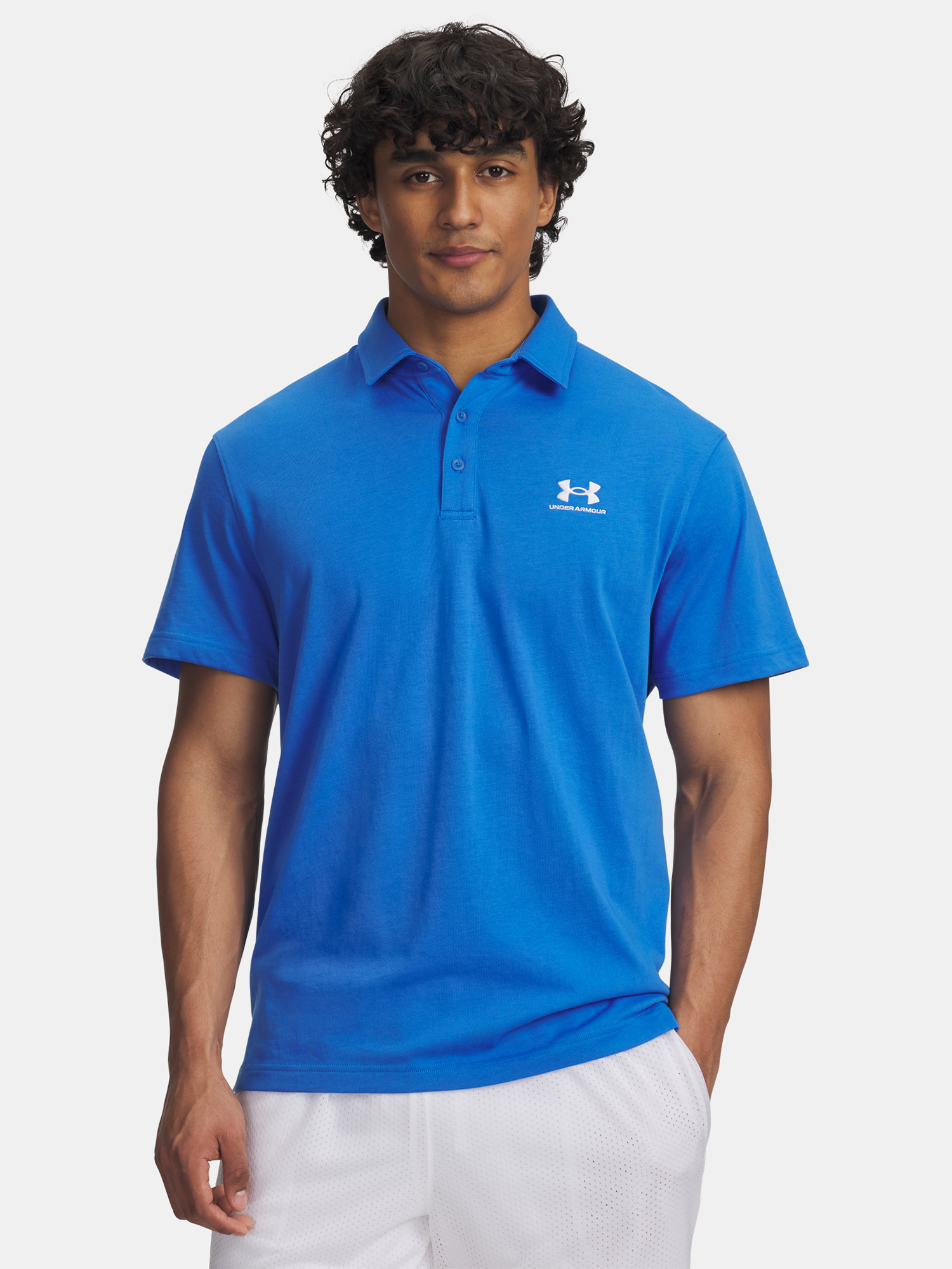 Mens Under Armour UA Icon T-Shirt Polo-BLU - Mens