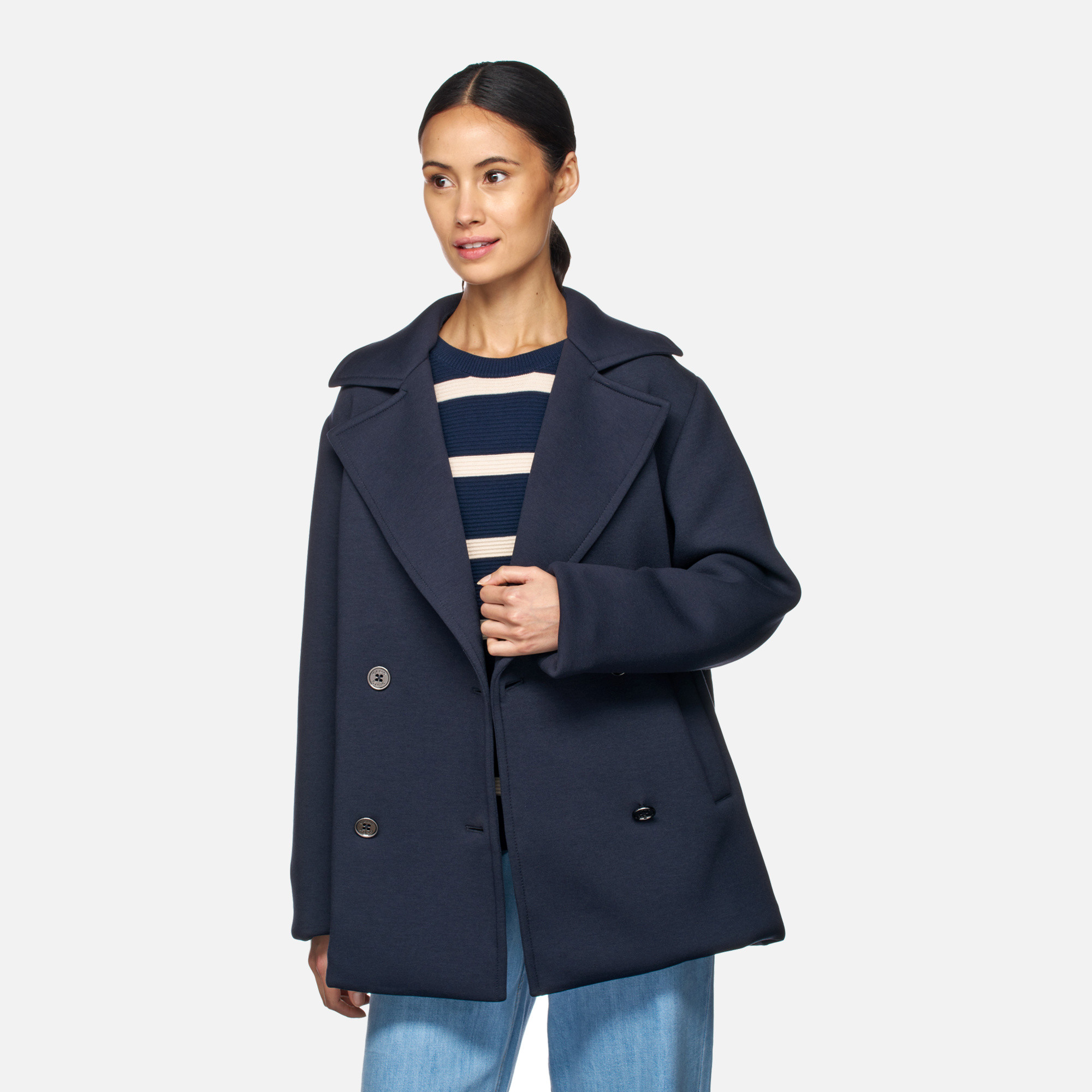 Dark blue women&#039;s coat Geox Gardenia - Women&#039;s