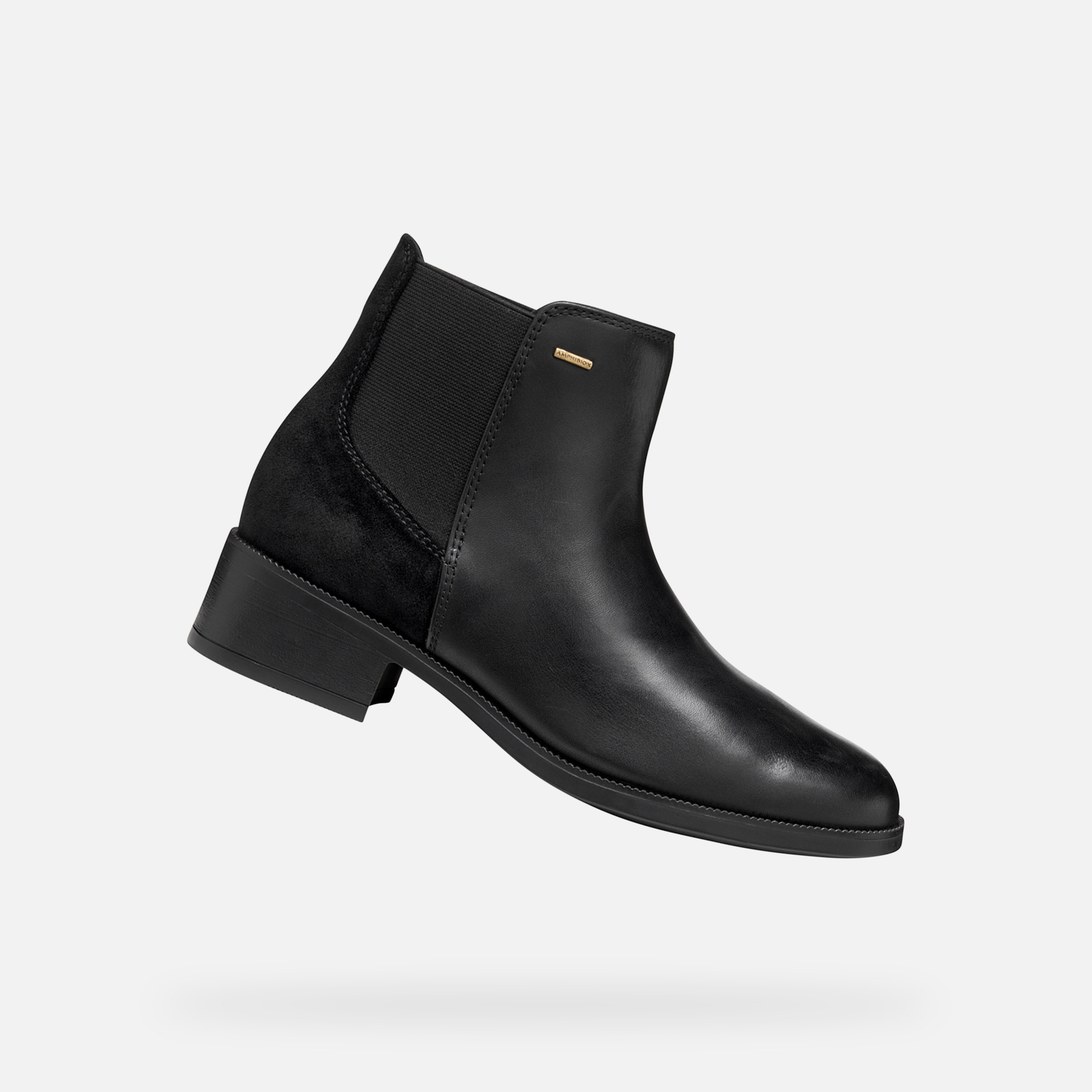 Black Womens Ankle Boots Geox Camexia NP ABX - Ladies