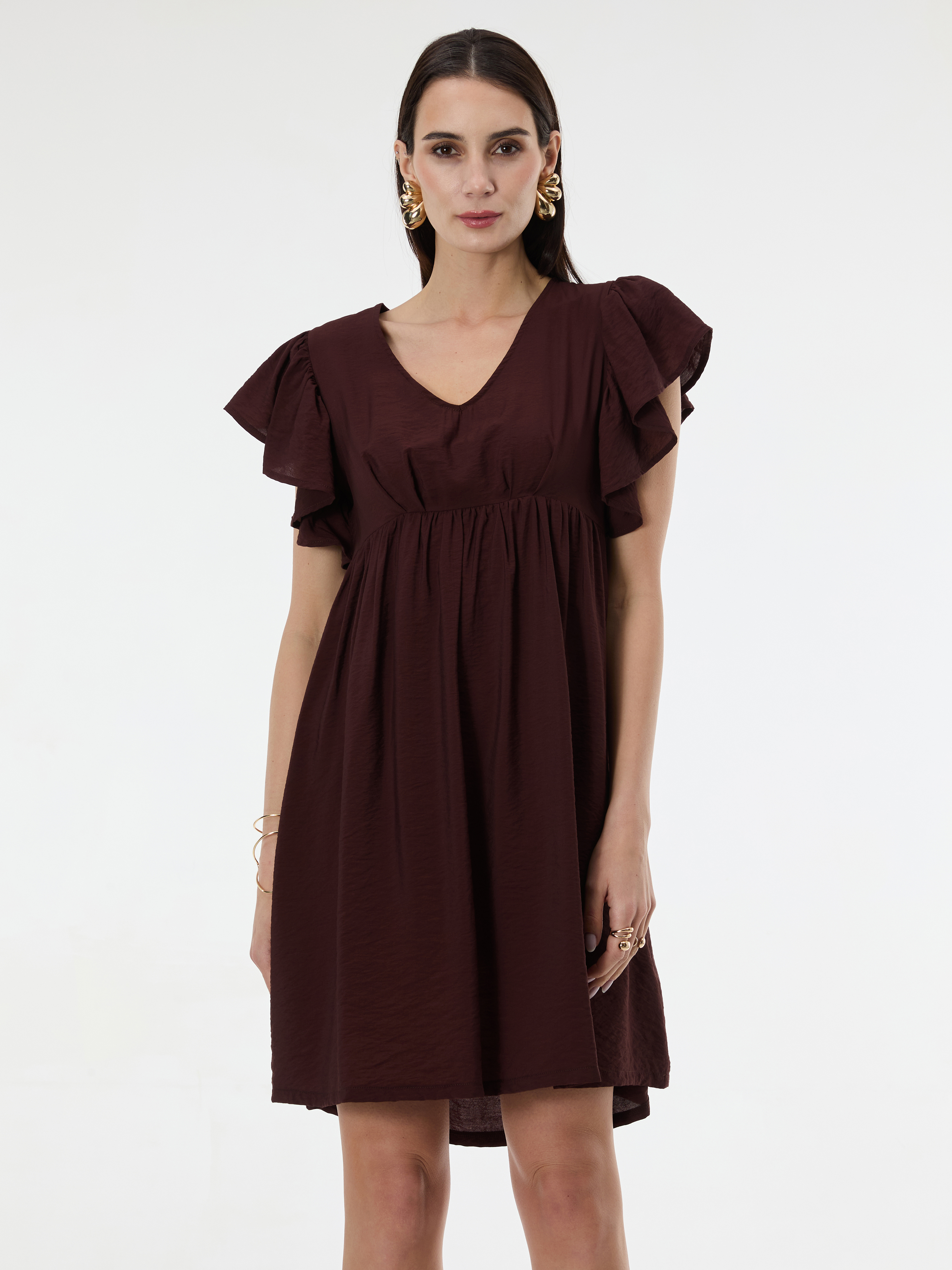 Тъмнокафява дамска рокля до коляното ORSAY