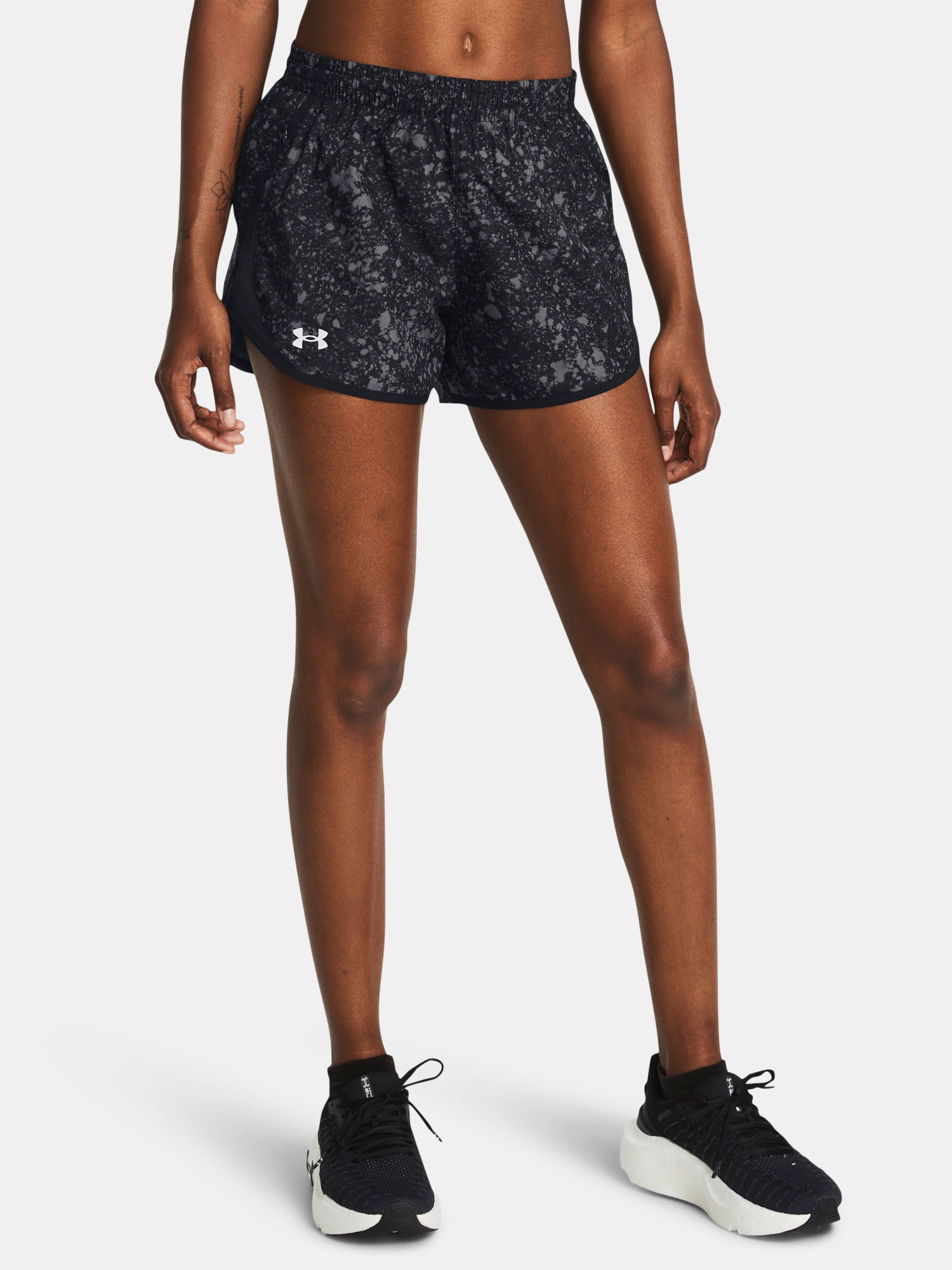 Under Armour Shorts UA Fly By 3'' Printed Shorts-BLK - Women