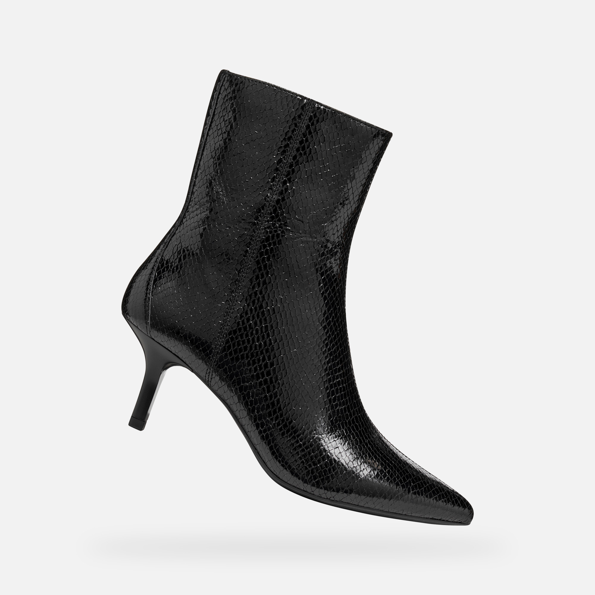 Black womens ankle boots Geox Kleopy - Womens