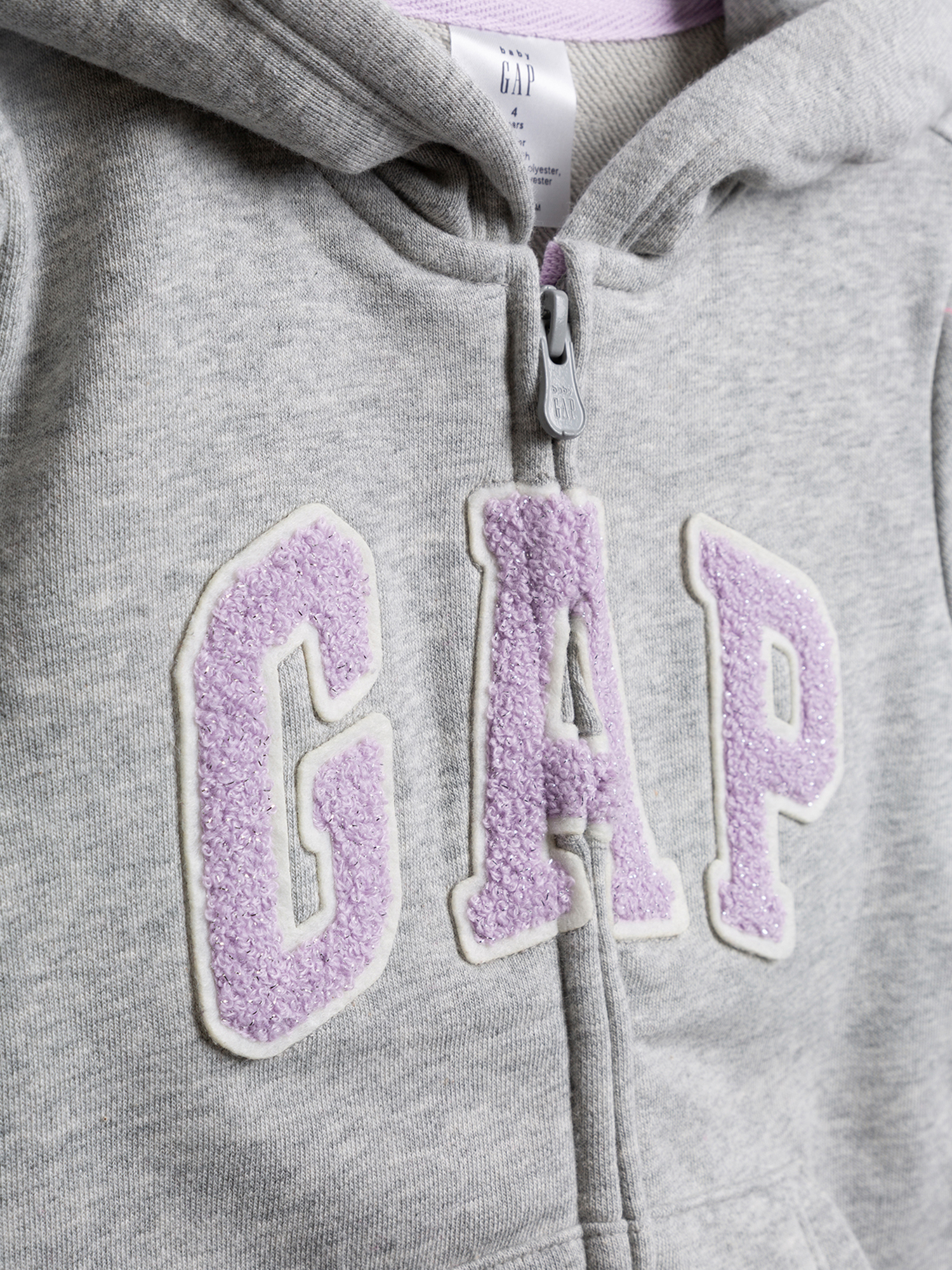 Šedá dievčenská mikina GAP Logo