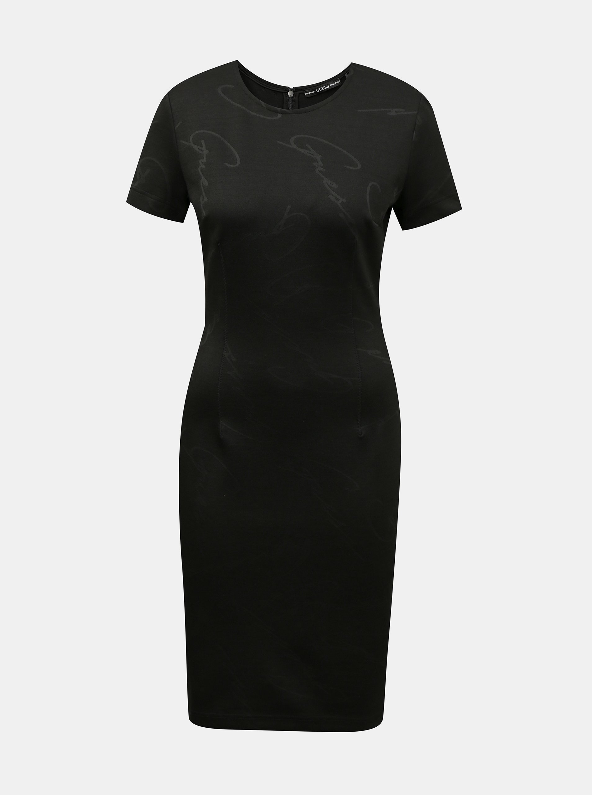 Levně Černé dámské šaty s logem Guess Rhoda - Dámské