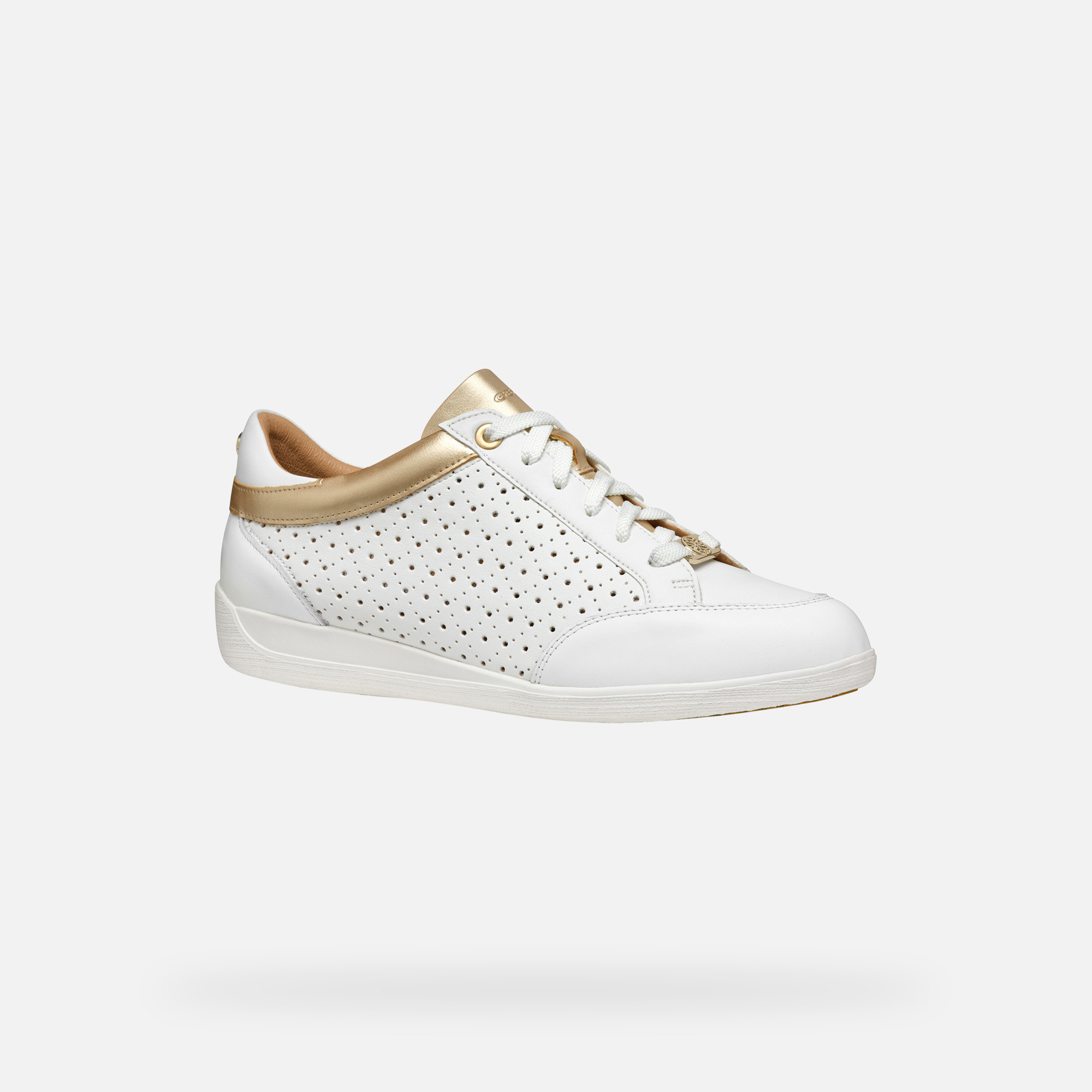 White women's sneakers Geox Myria - Women's