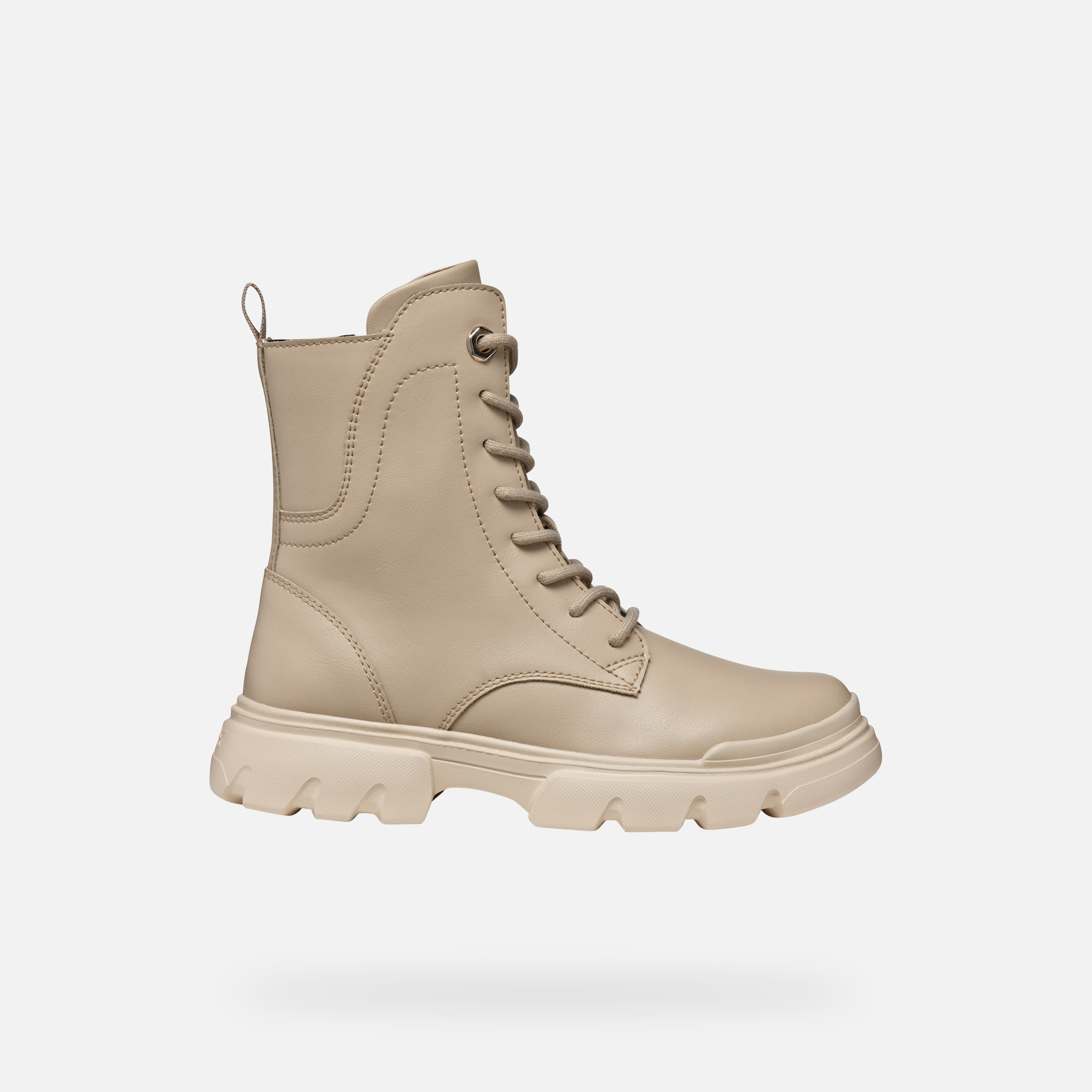 Beige Girls Ankle Boots Geox Junette - Girls