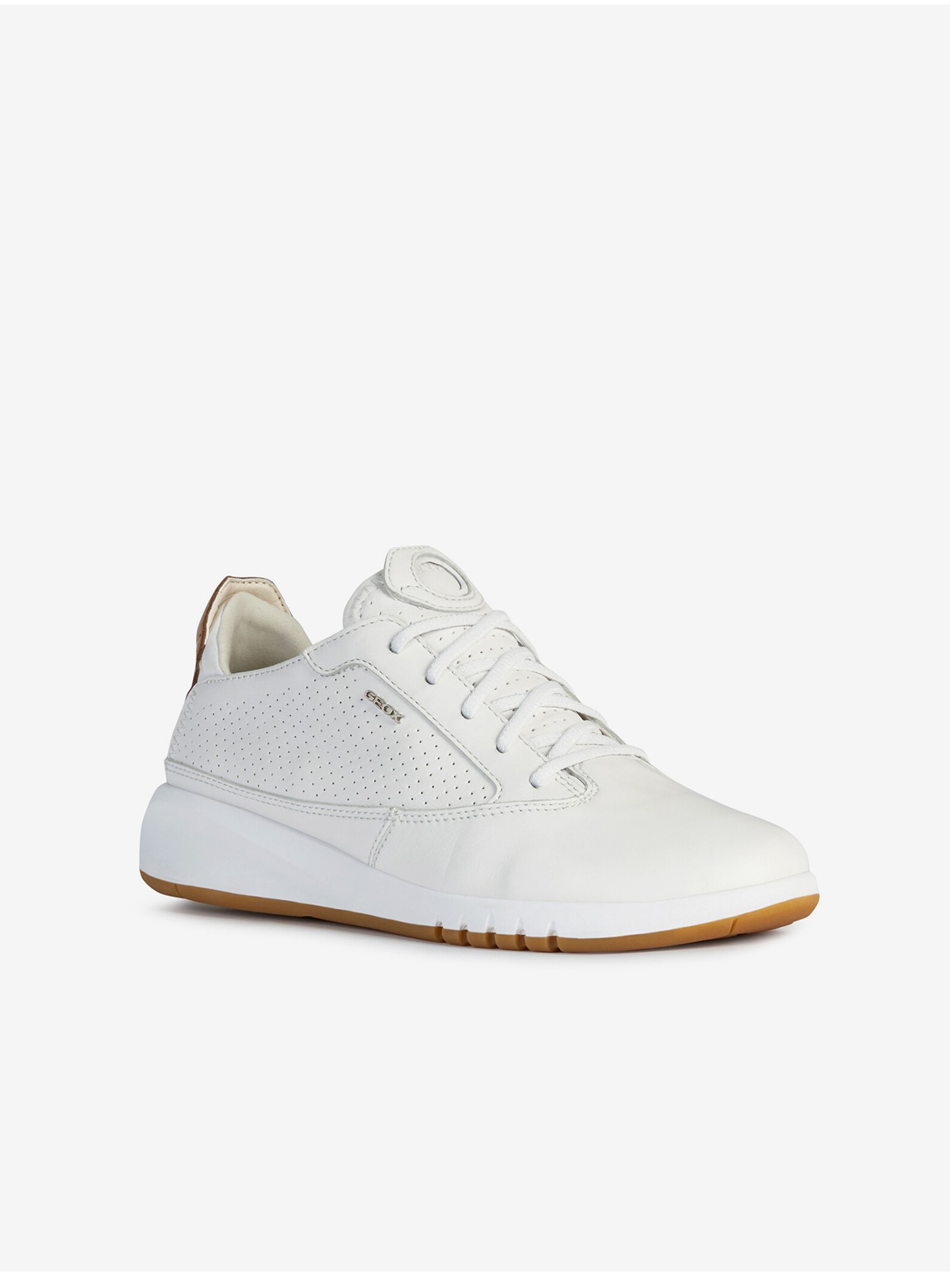 White Women's Leather Shoes Geox Aerantis - Women's